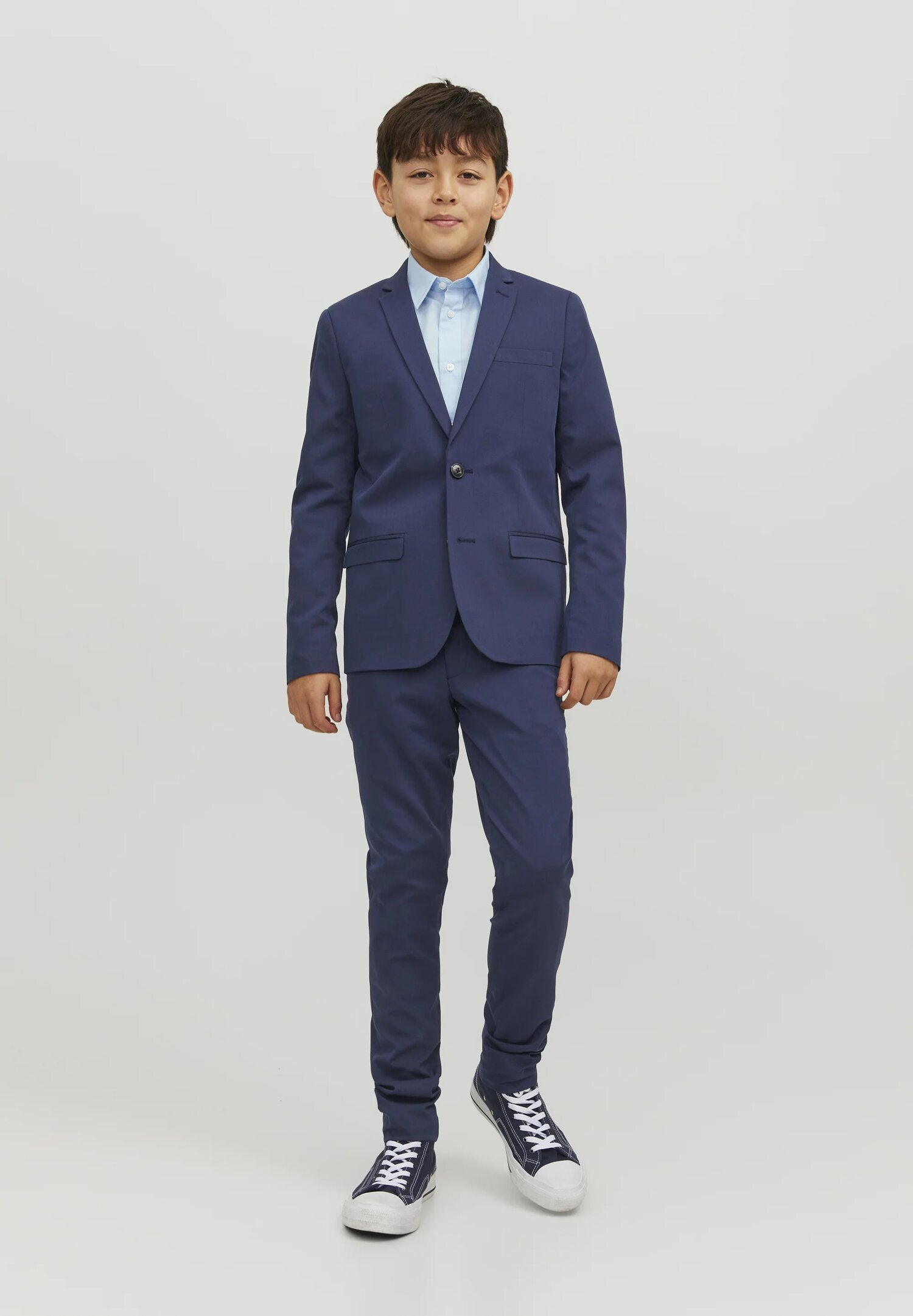 Jack & Jones Junior pantaloni eleganti bambino e ragazzo medieval blu slim fit | CammarataMode