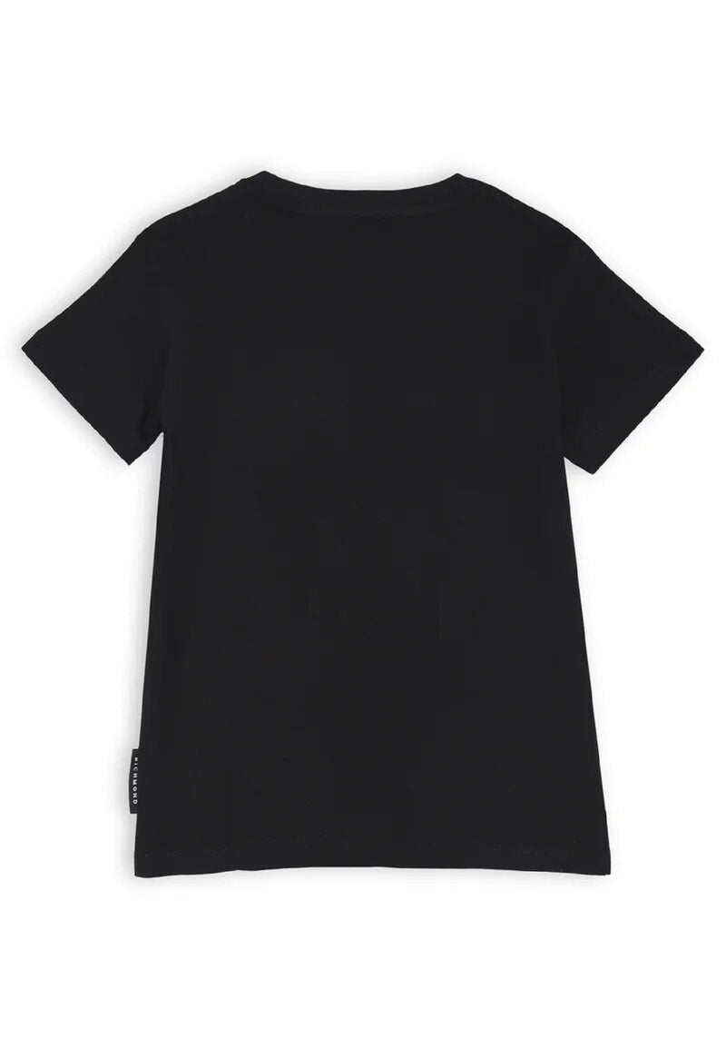 John Richmond t-shirt nera bambina con logo strass - NERO | CammarataMode