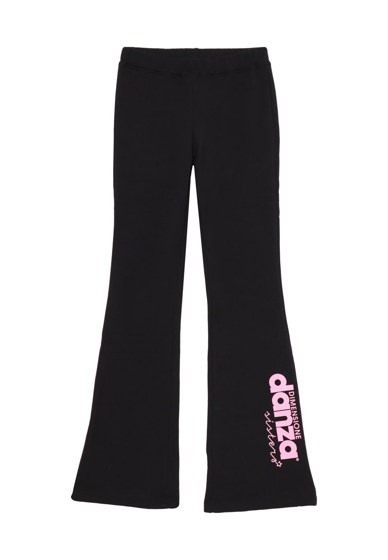 Dimensione Danza Tuta Nera Bambina Leggings Zampa Cotone Girocollo Sportivo