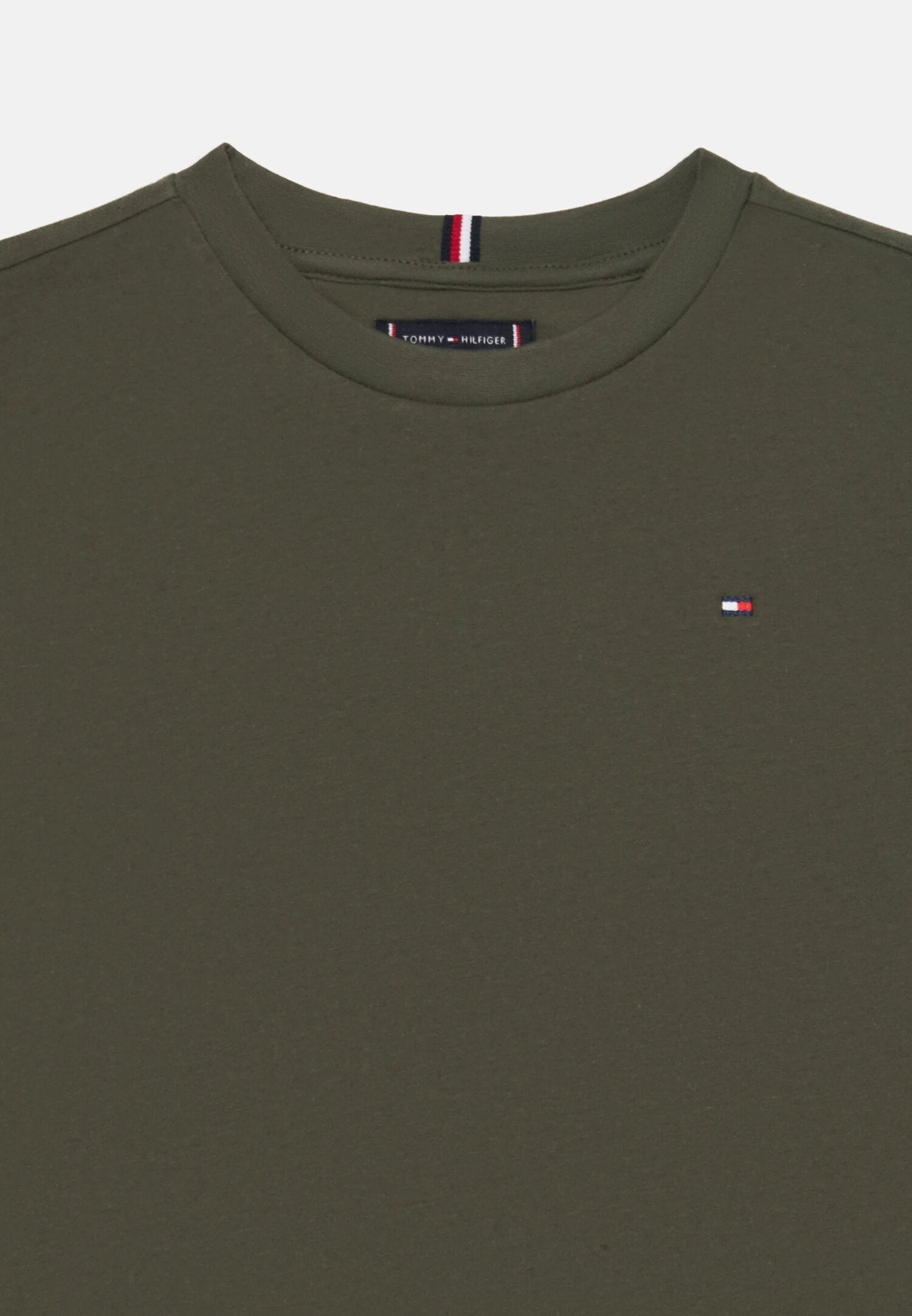 Tommy Hilfiger Tshirt Verde Bambino In Cotone Girocollo Sportivo AI25