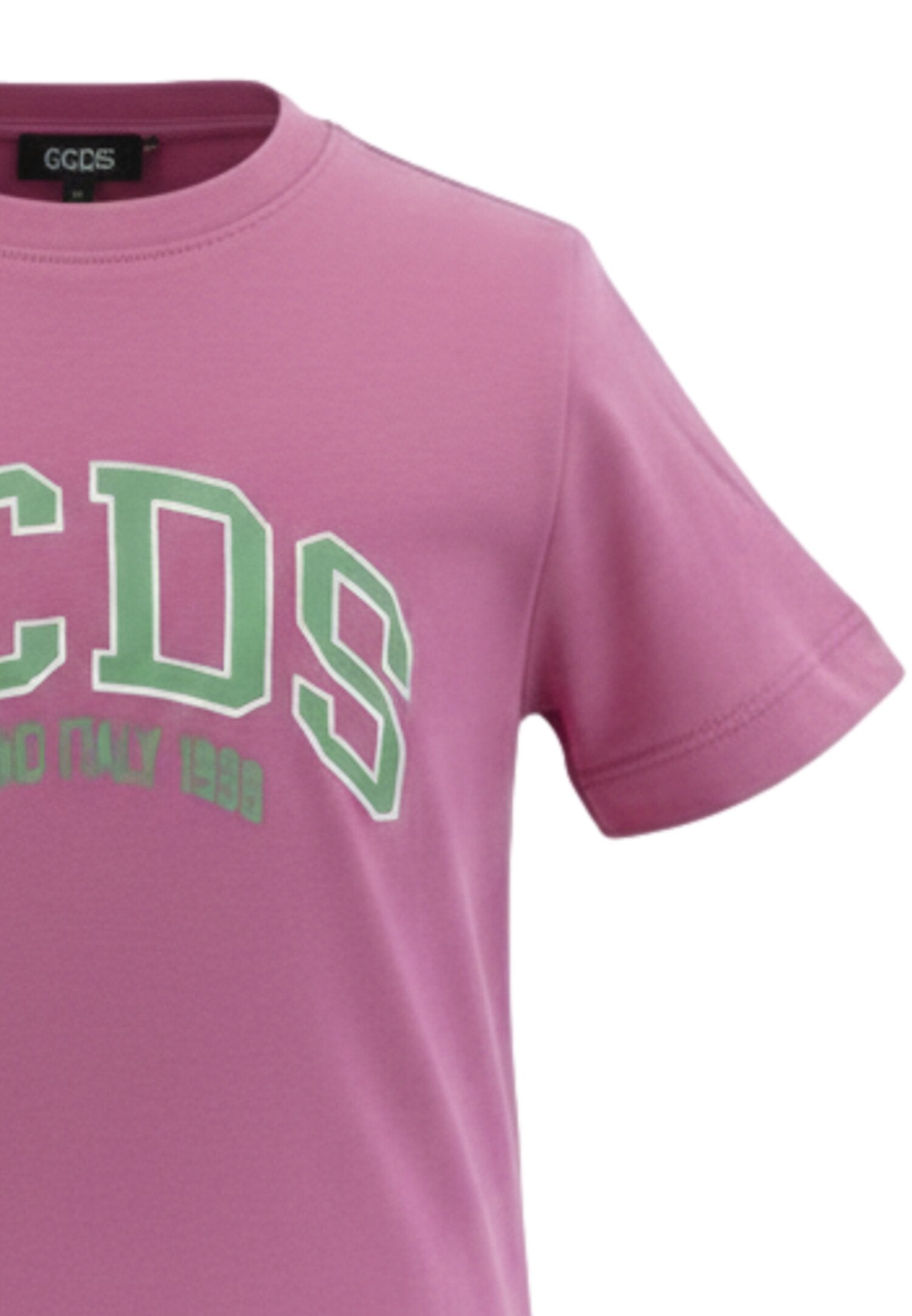 Gcds Tshirt Rosa Bambina Girocollo Estivo In Cotone 746237_