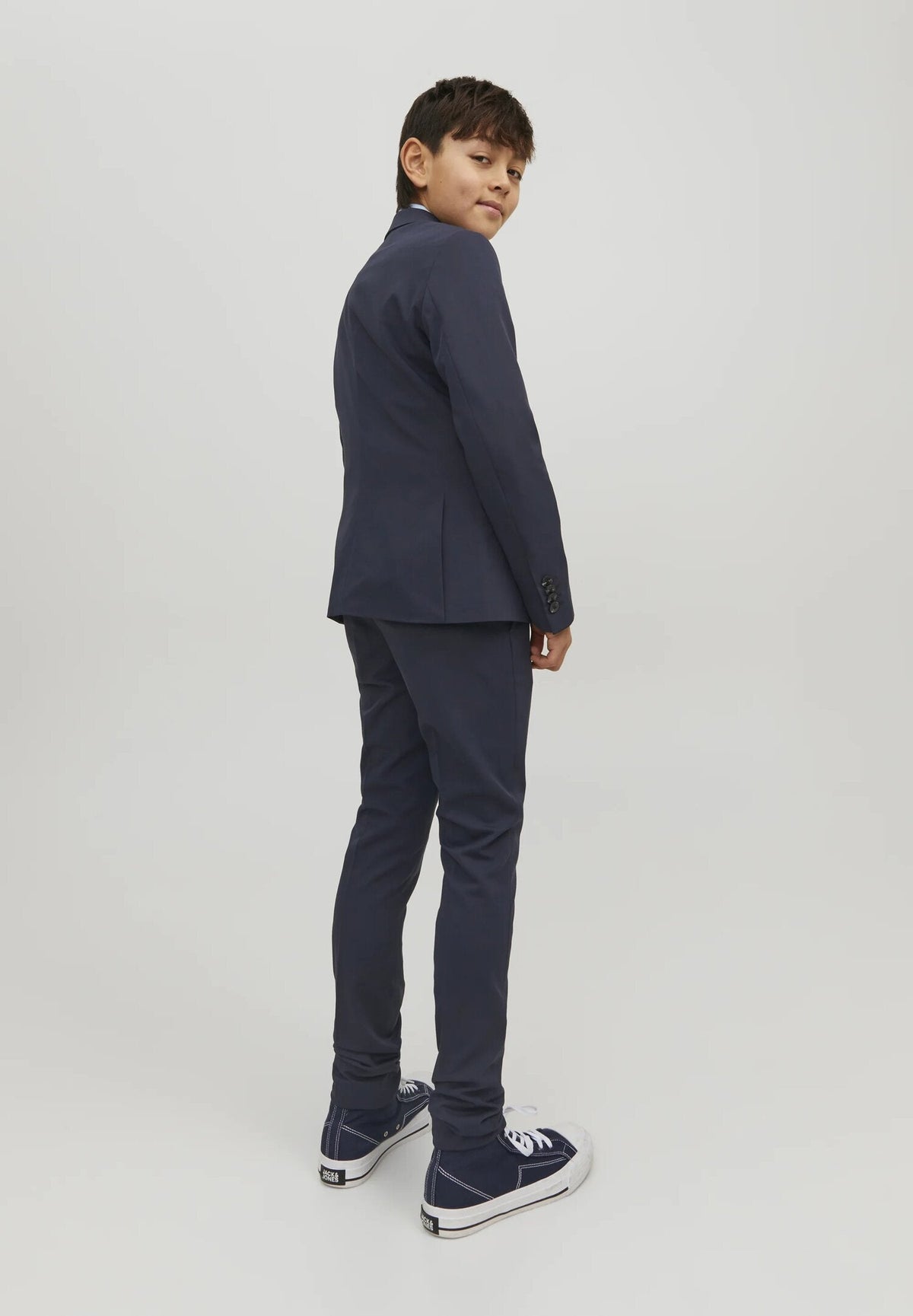 Jack & Jones jack jones junior pantaloni eleganti bambino e ragazzo blu navy slim fit 12203547.BLU_