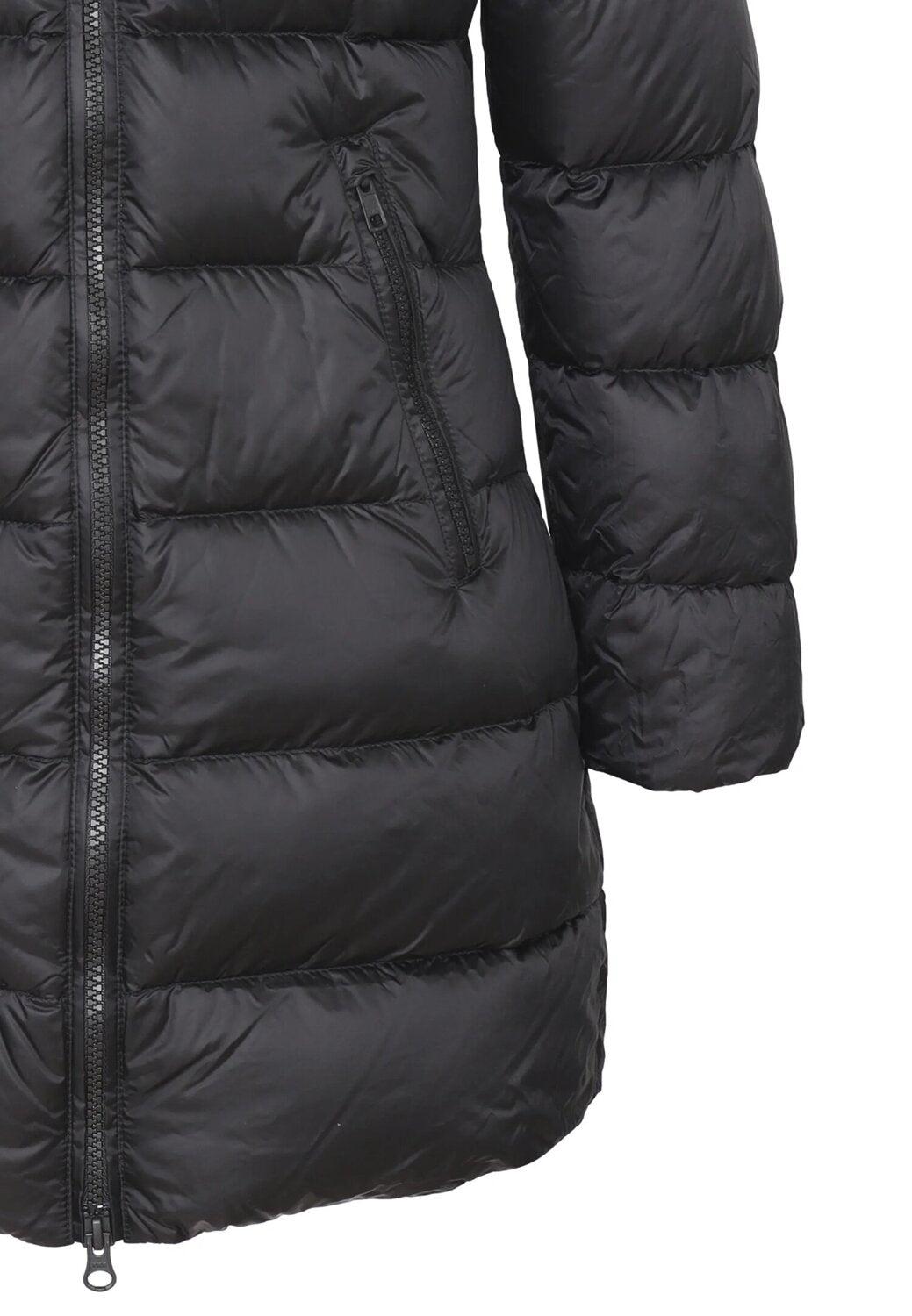 Bomboogie Giubotto Nero Bambina In Nylon Con Pelliccia Elegante AI25