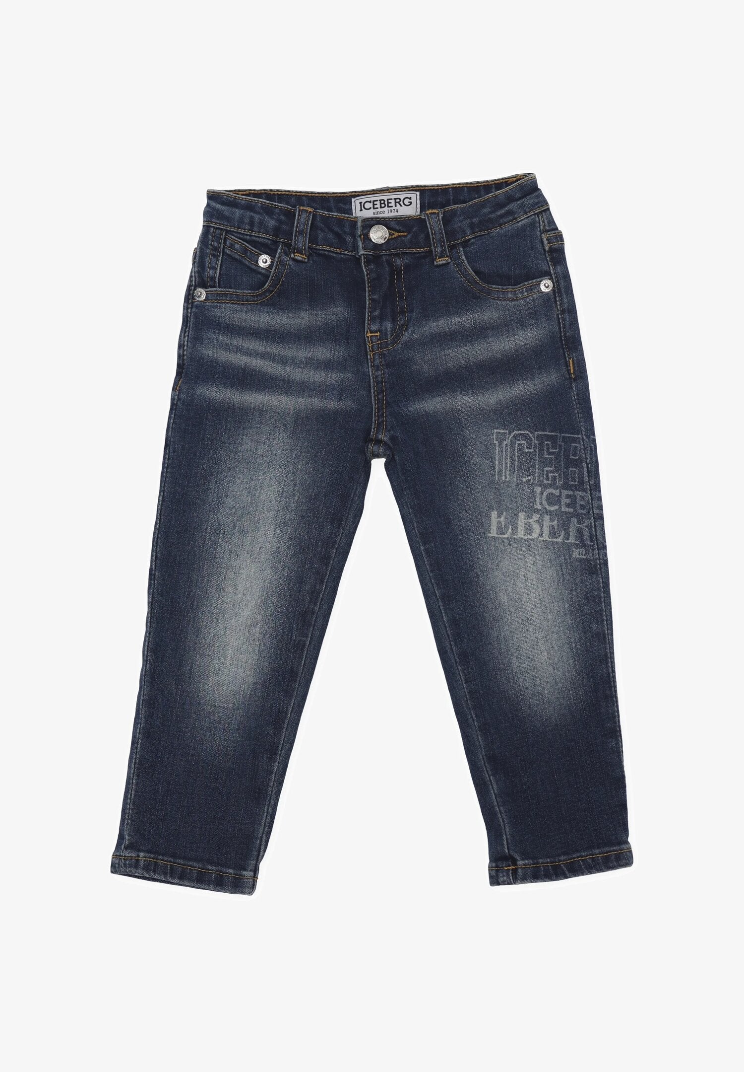 Jeans Bambino Iceberg 6 Mesi - 6 Anni in Denim Blu con Dettagli Stile Moderno