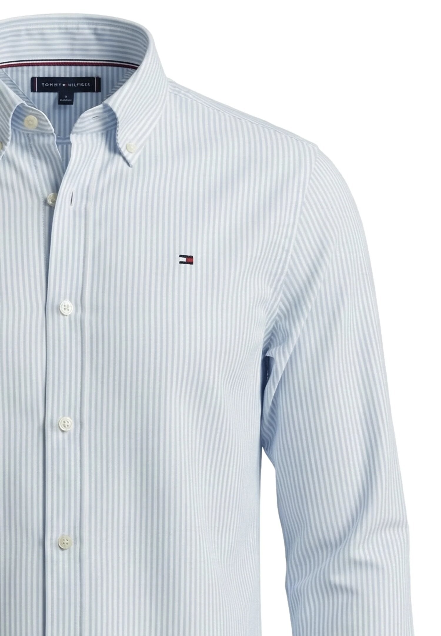 Tommy Hilfiger Camicia Celeste Bambino Con Bottoni Elegante In Cotone