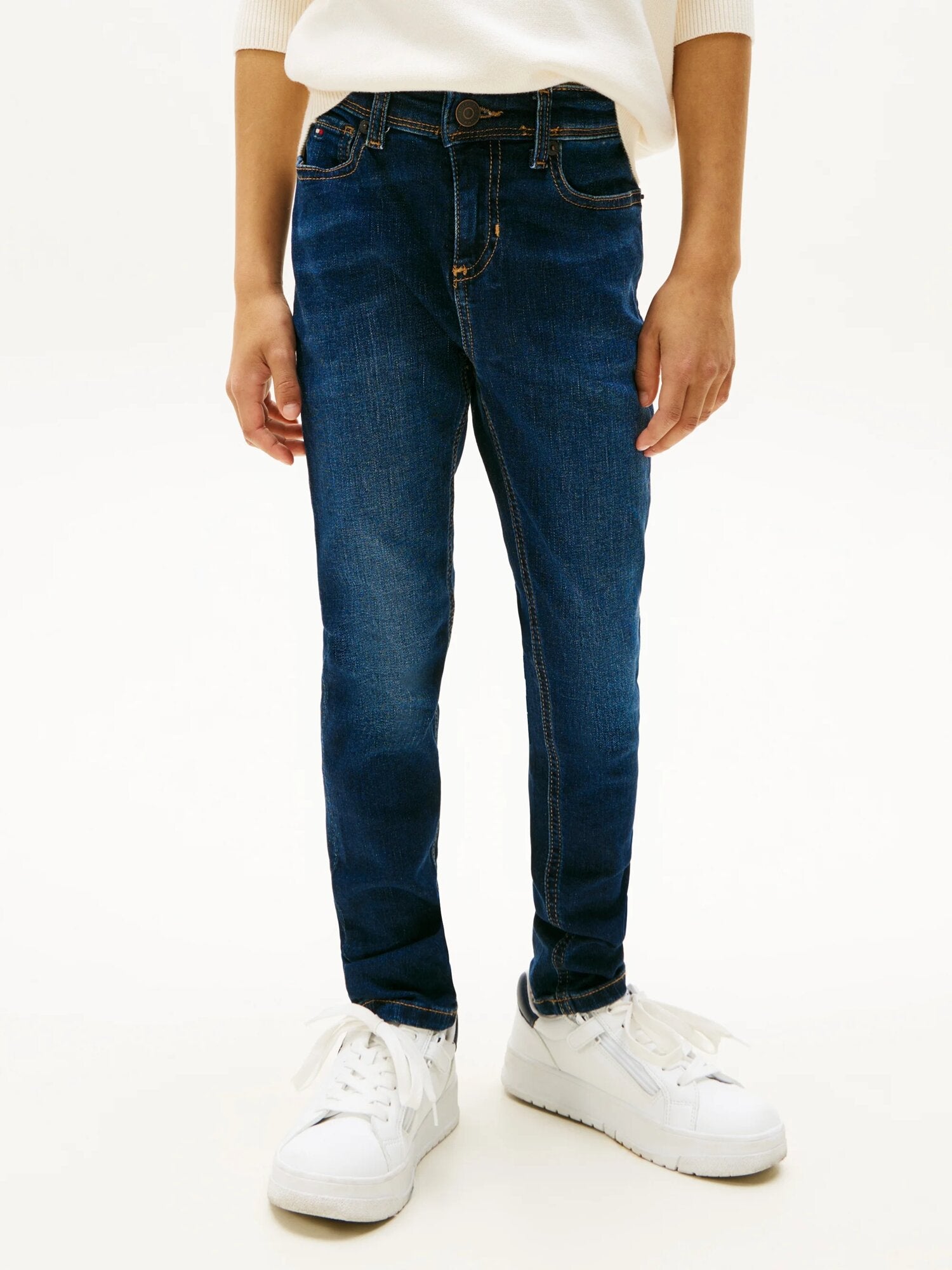 Tommy Hilfiger Jeans In Denim Scuro Neonato Slim Fit Quotidiano PE26