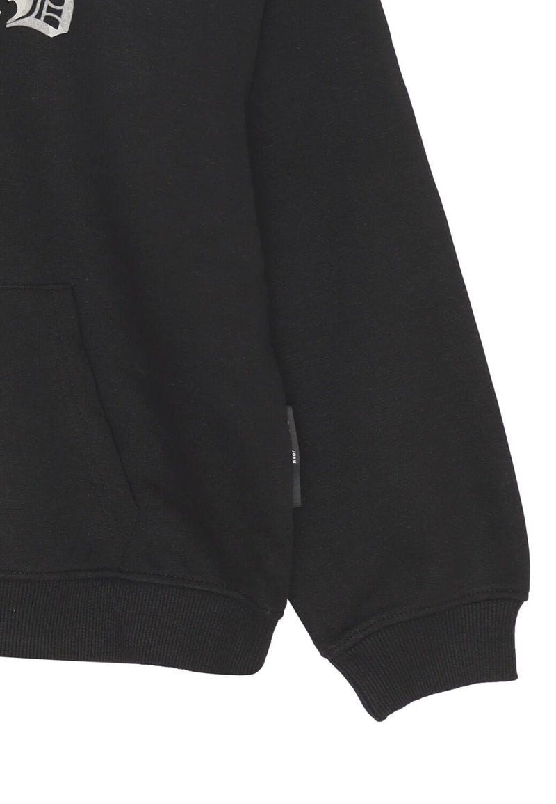 John Richmond Felpa con Cappuccio Bambino 2-16 Anni – Cotone Nero Logo - NERO | CammarataMode