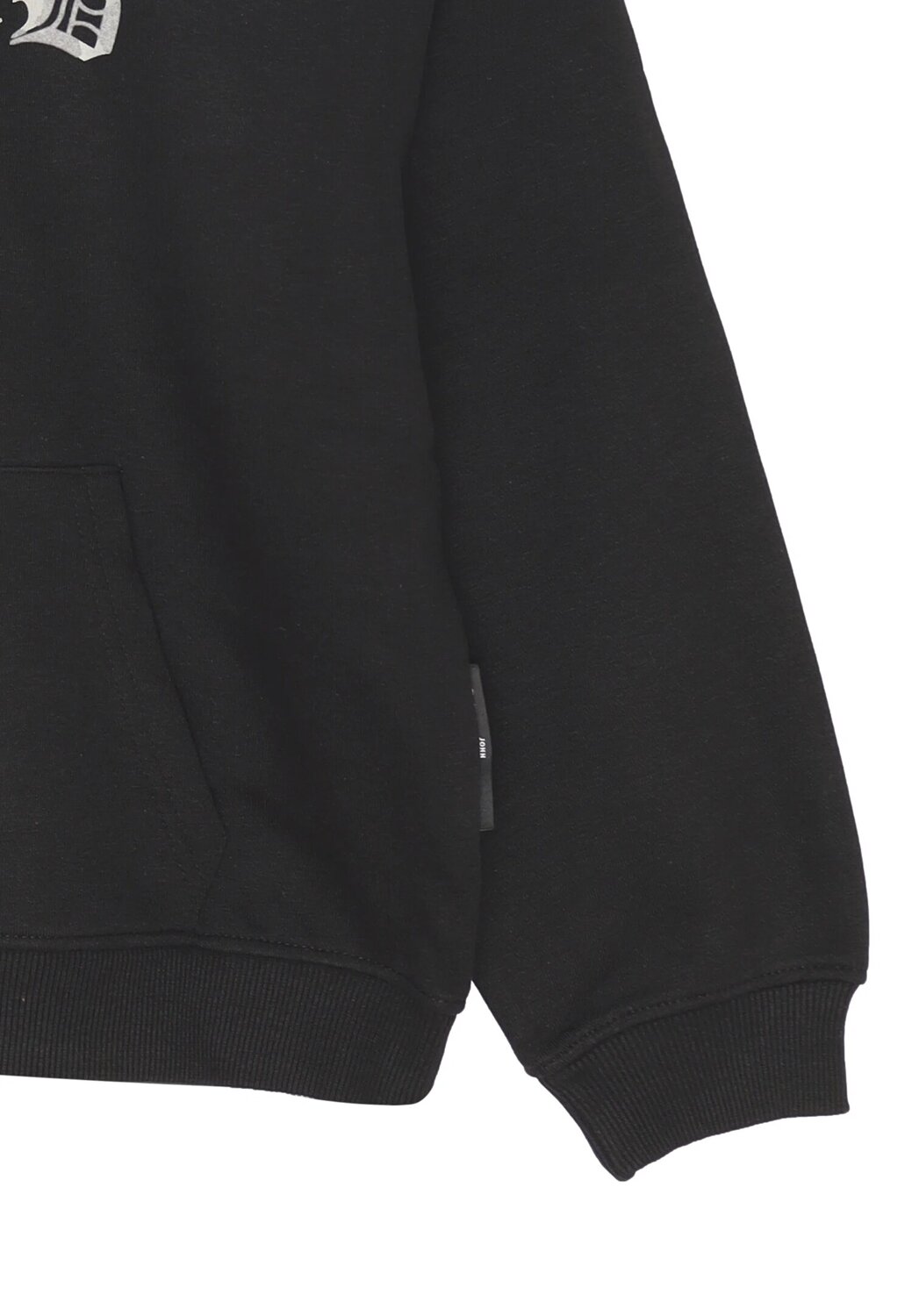 John Richmond Felpa Nero Bambino In Cotone Con Cappuccio Scuola AI25