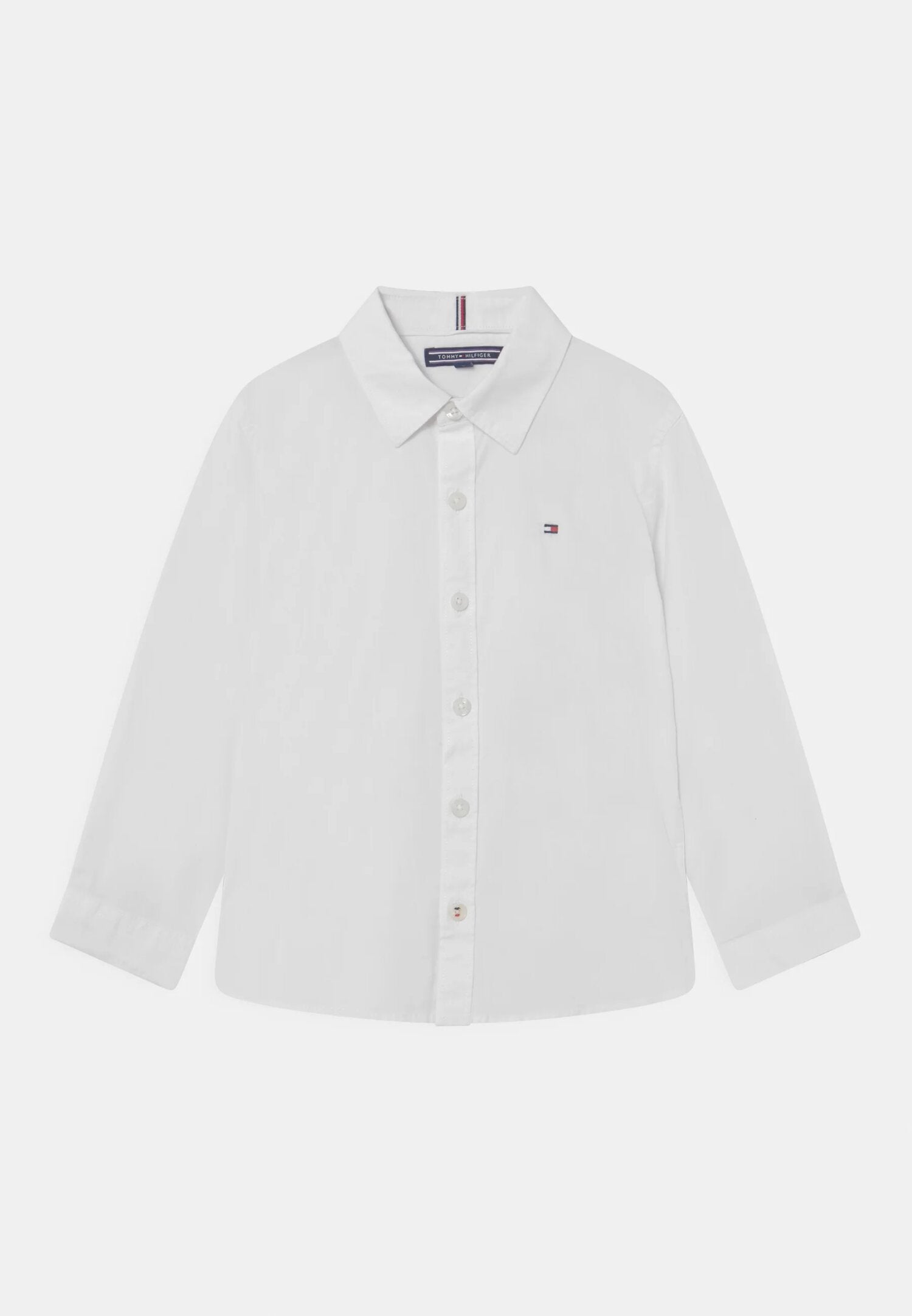 Tommy Hilfiger Camicia Bianca Ragazzo In Cotone Con Bottoni Elegante PE26