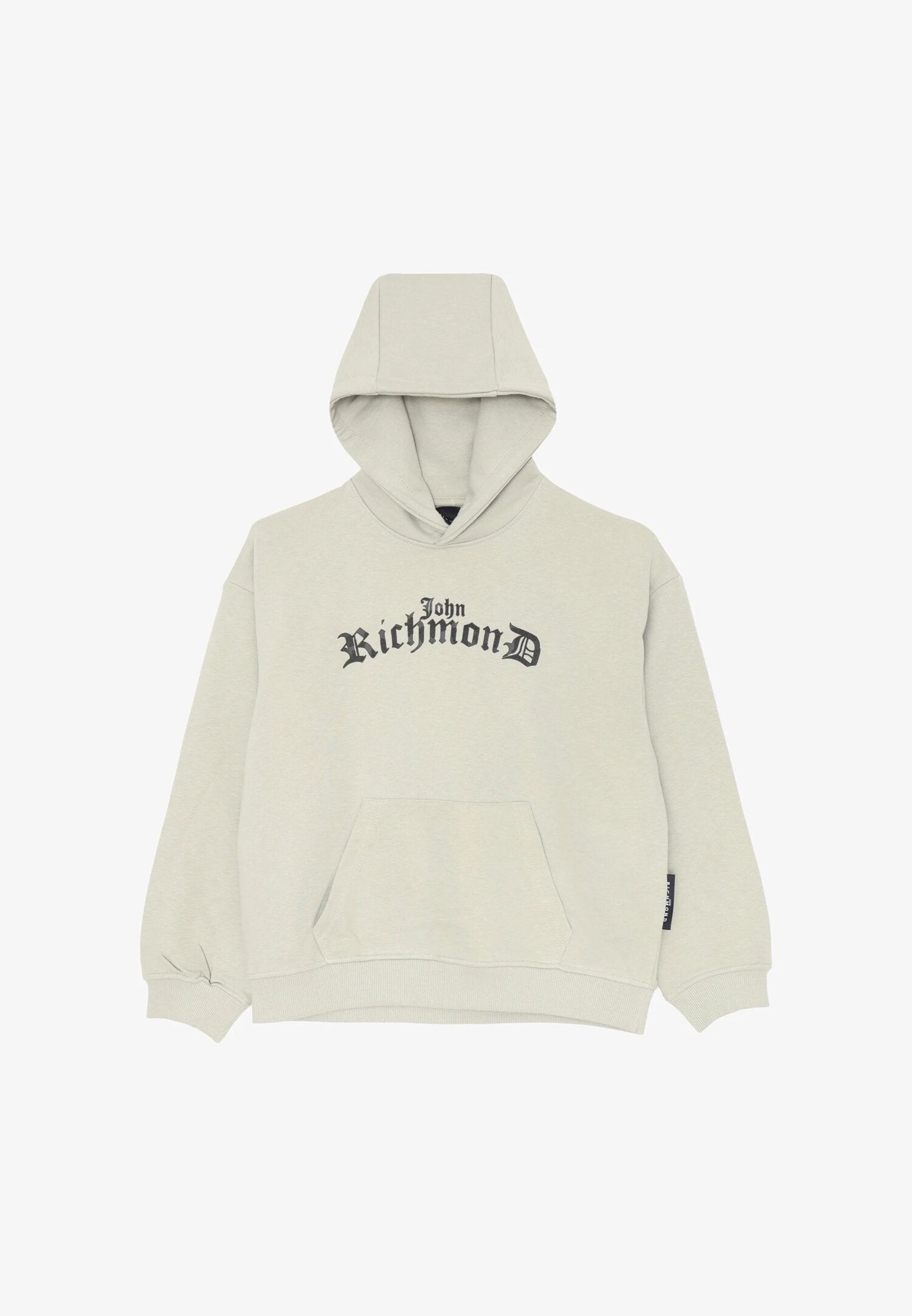 John Richmond Felpa Grigio Bambino In Cotone Con Cappuccio Scuola AI25