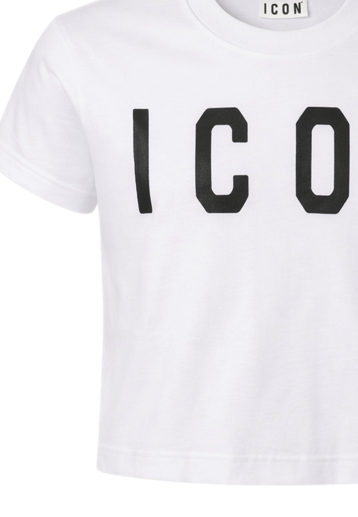 Icon t Shirt Bianca Crop Bambina Modello Crop - IGKS001152_