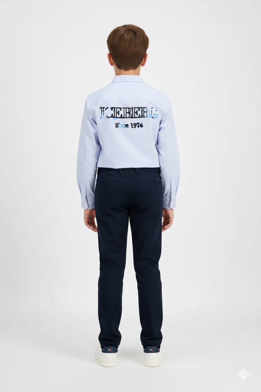 Jack & Jones pantaloni bambino ragazzo blu navy eleganti affusolati