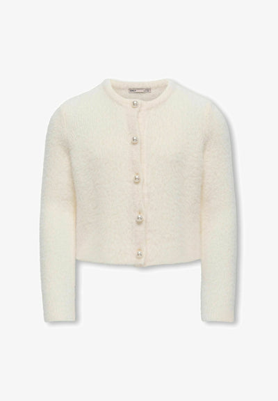 ONLY KIDS MAGLIONE PANNA con bottoni perle Bambine e ragazze 15352201.PANNA_