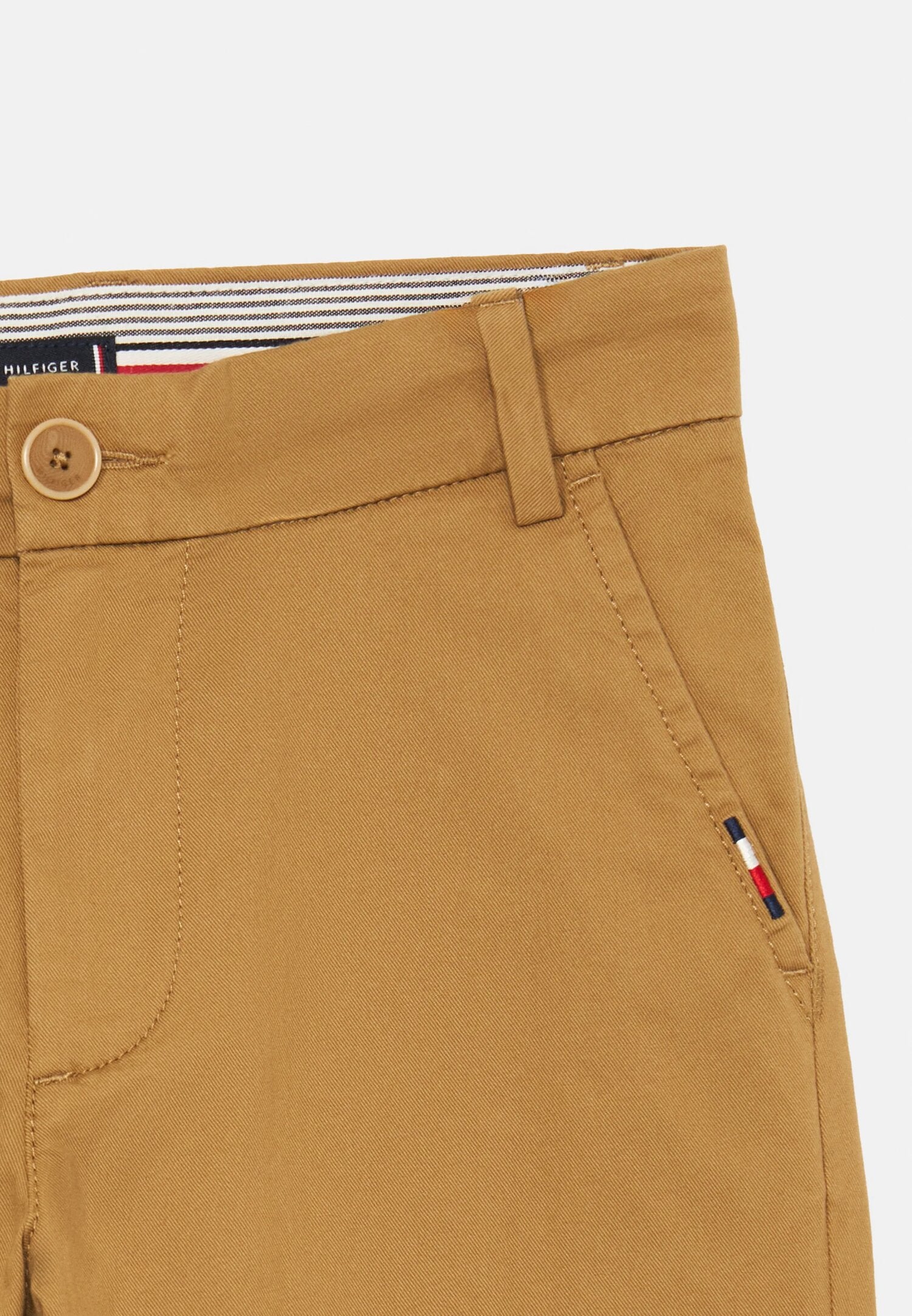Tommy Hilfiger Pantalone Chino Sabbia Ragazzo In Cotone Slim Fit Elegante PE26