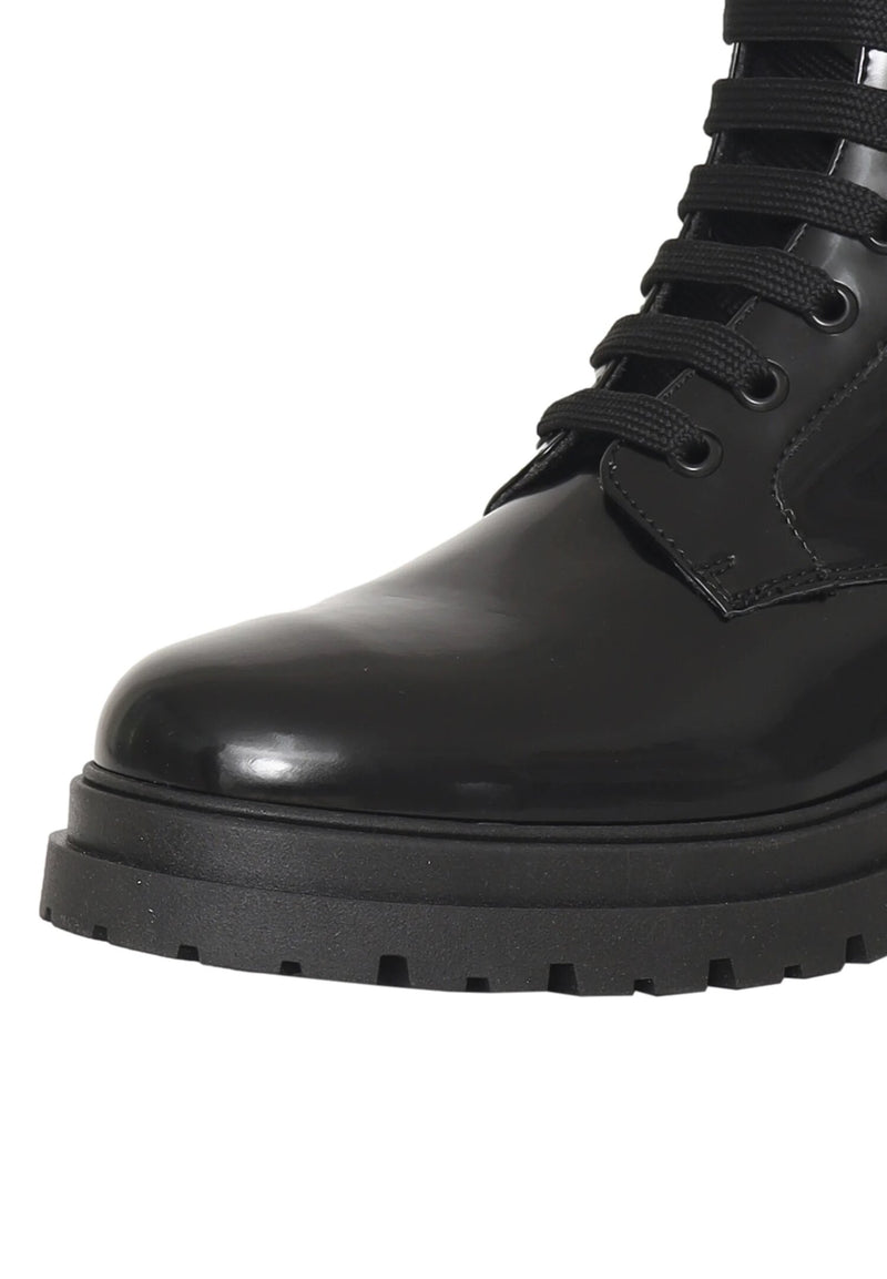 Tommy Hilfiger stivaletti stringati bambina neri inverno urban - NERO | CammarataMode
