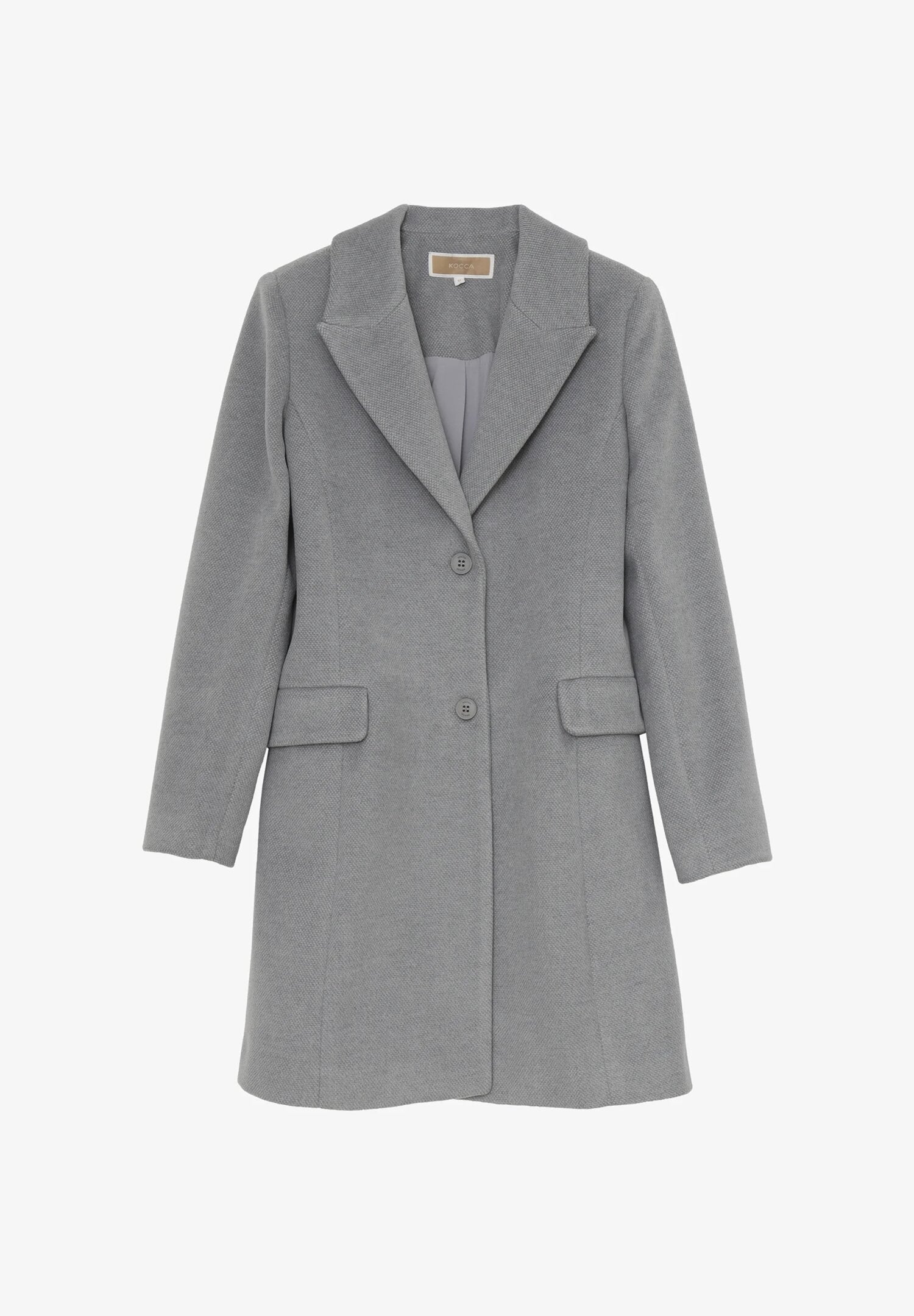 Kocca cappotto classico grigio bambina e ragazza elegante lungo
