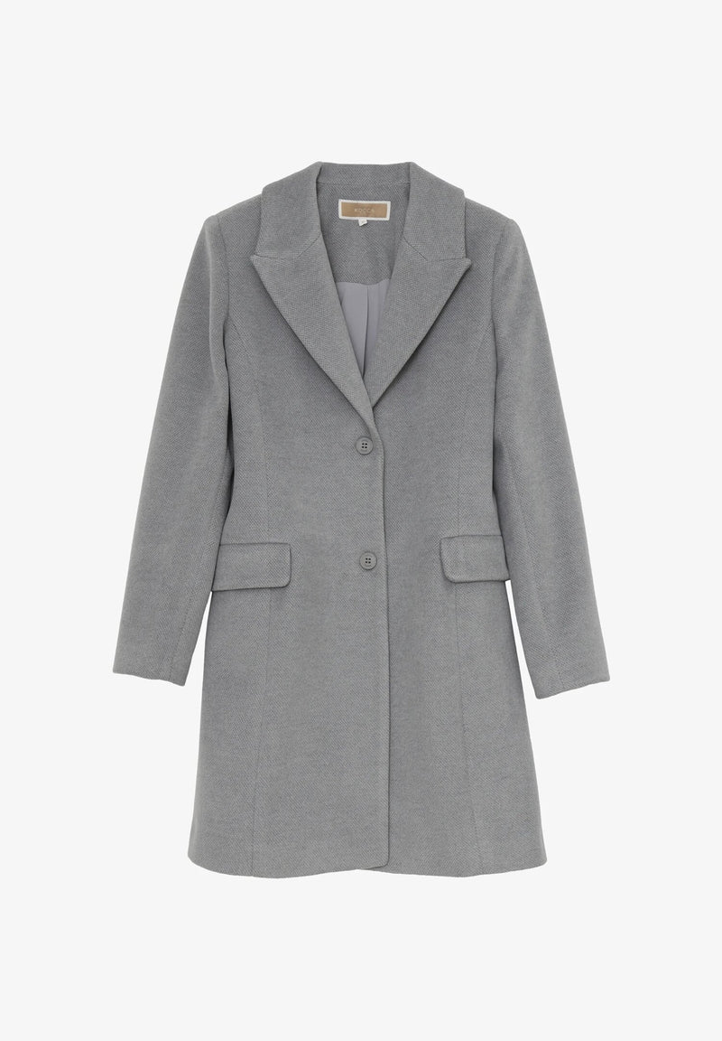 Kocca cappotto classico grigio bambina e ragazza elegante lungo - GRIGIO | CammarataMode