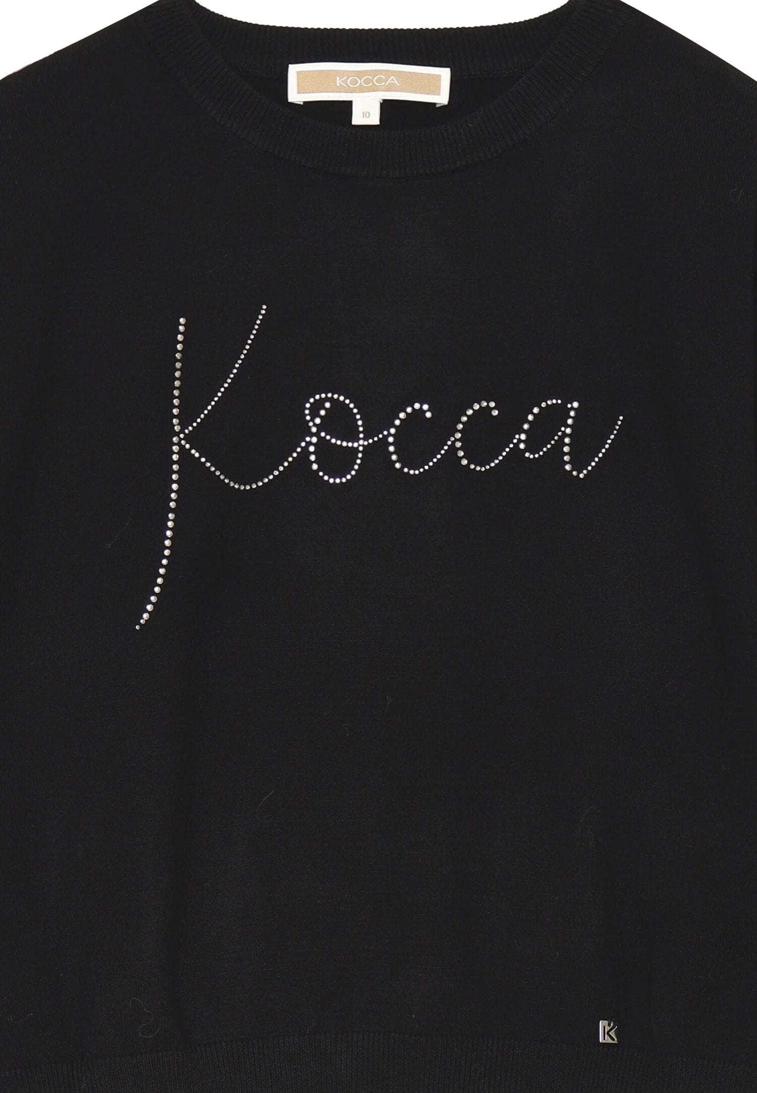 Kocca felpa nera bambina e ragazza con logo luminoso | CammarataMode