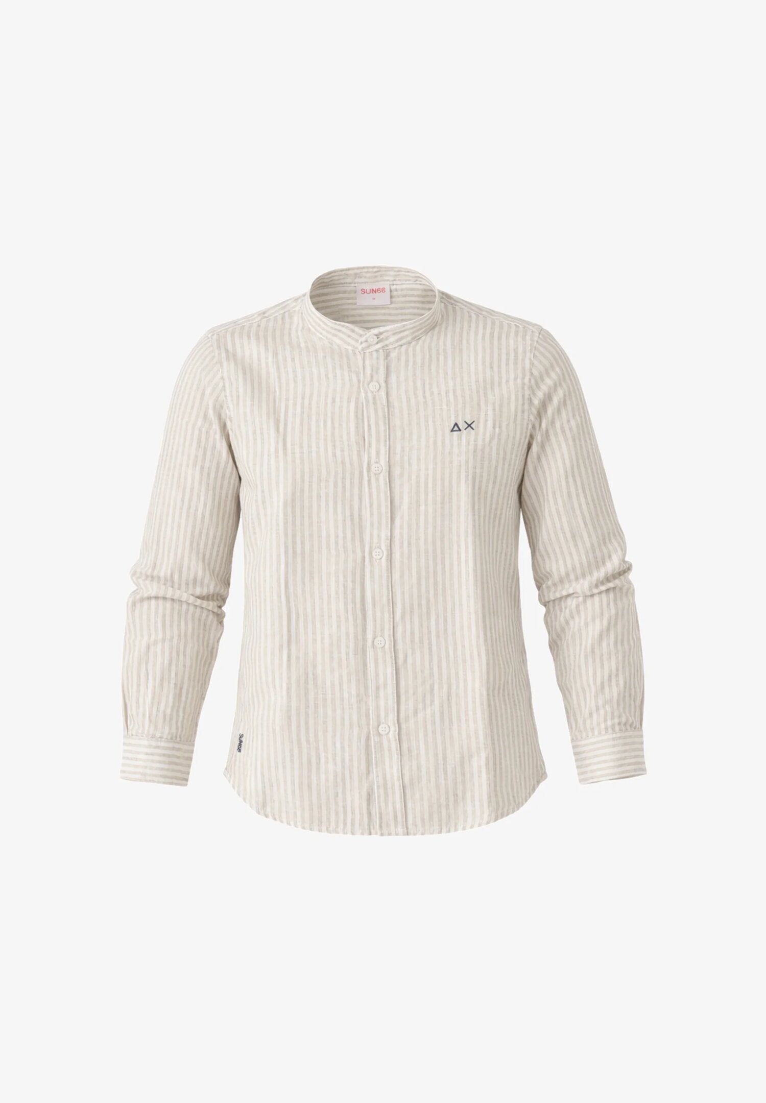 Sun68 Kids Camicia Bambino Beige Colletto Coreano S36310_
