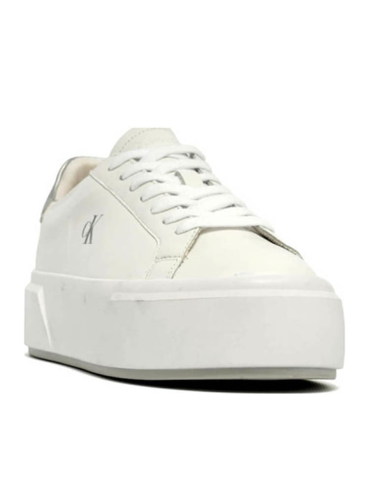 Calvin Klein scarpe bianche donna mini logo