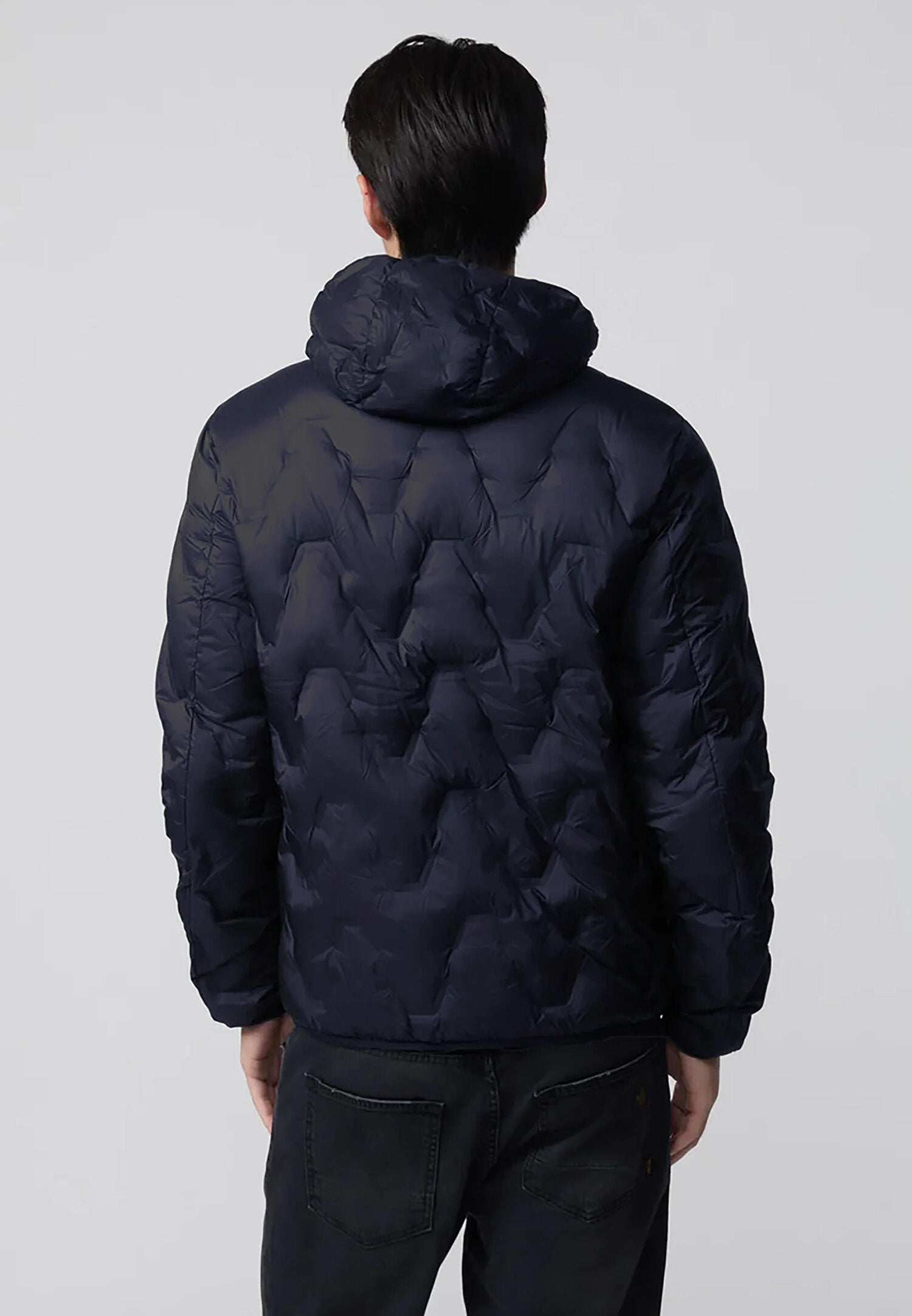 Refrigiwear Giubotto Blu Uomo In Nylon Con Cappuccio Sportivo AI25