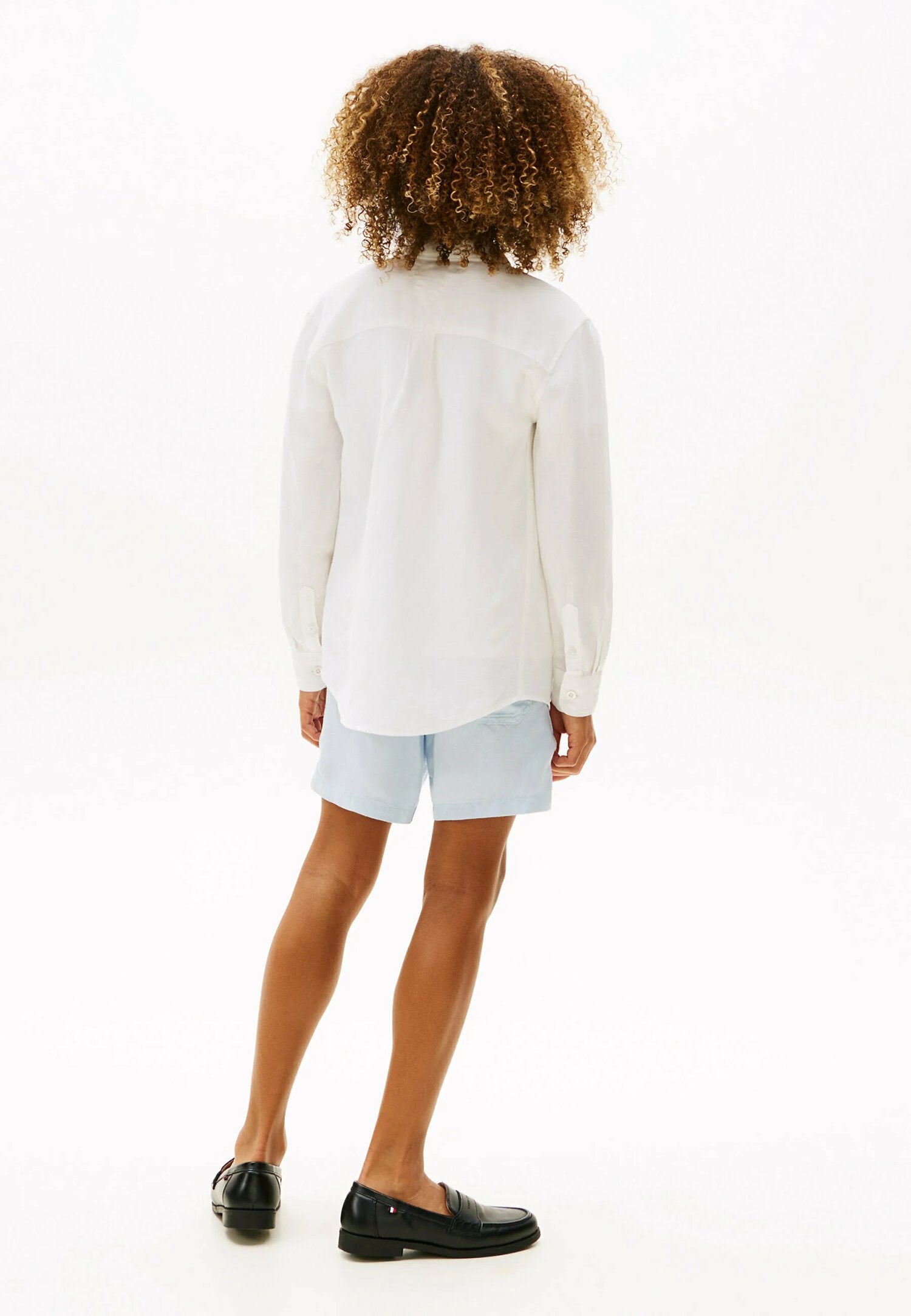 Tommy Hilfiger Camicia Bianca Bambino Kids Junior Lino Manica Lunga | CammarataMode