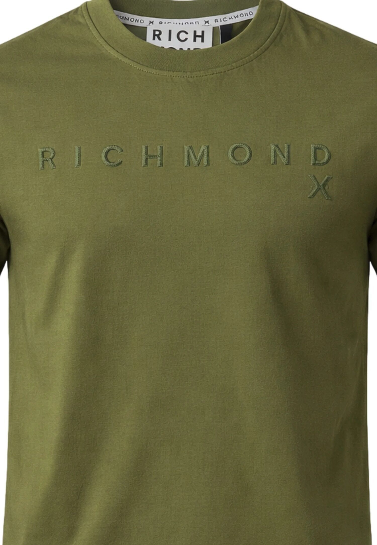 John Richmond t Shirt Uomo Verde Maniche Corte UMP26018TS_