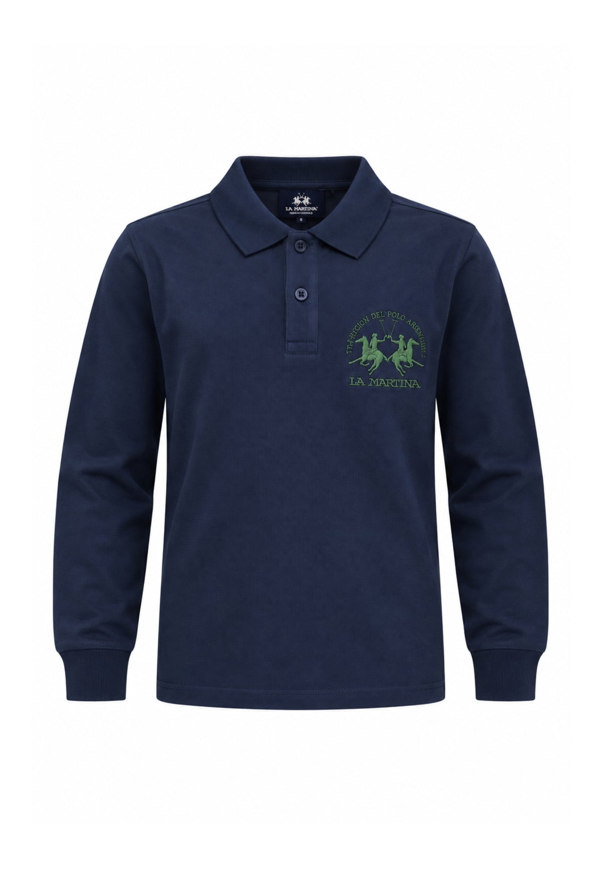 LA MARTINA polo blu ricamo logo Bambini e ragazzi mab0355.blu_