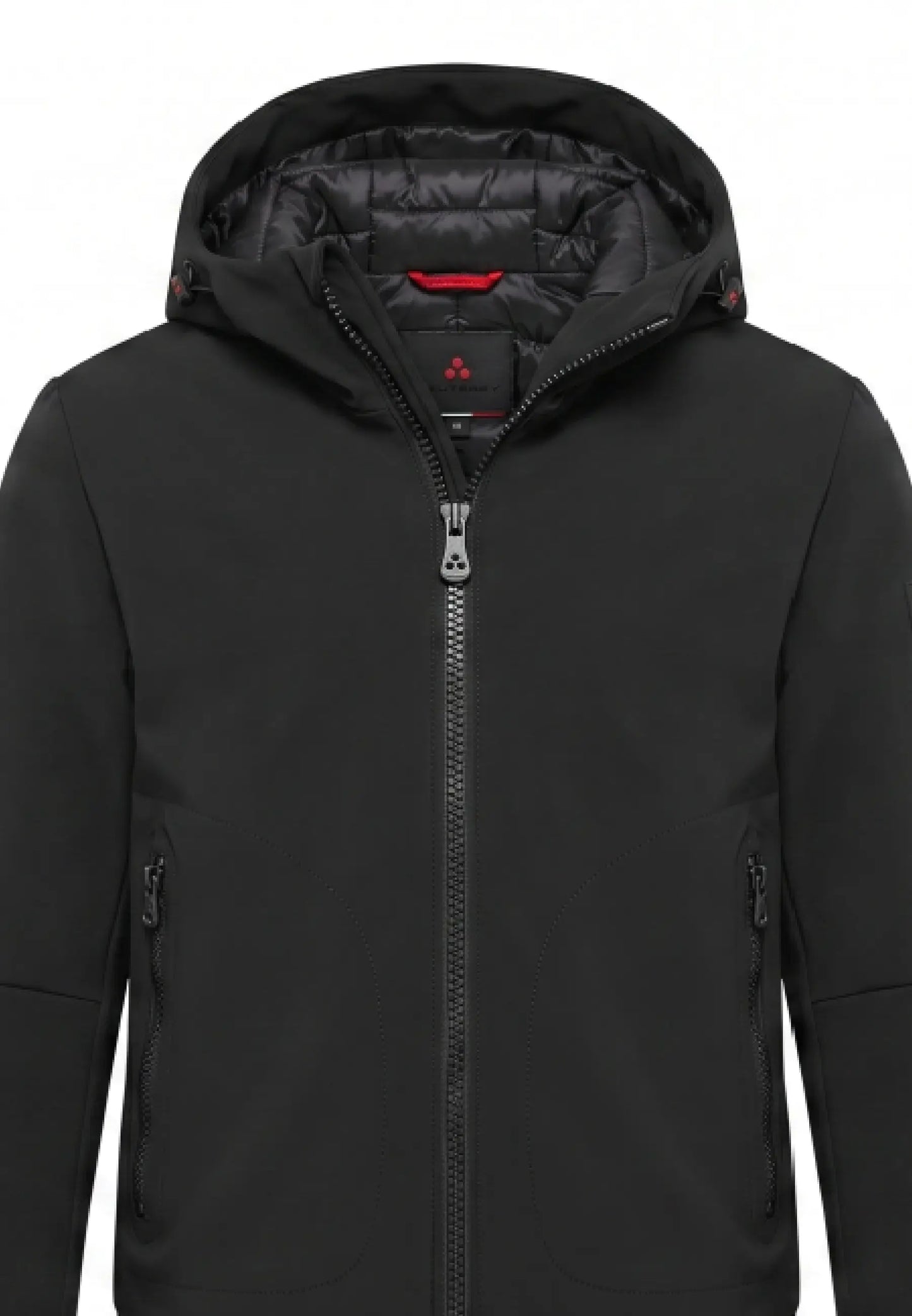 Peuterey GIUBBOTTO NERO SOFT SHELL CON CAPPUCCIO Bambini e ragazzi LOGE SRTR GRS 04 KID.NE_