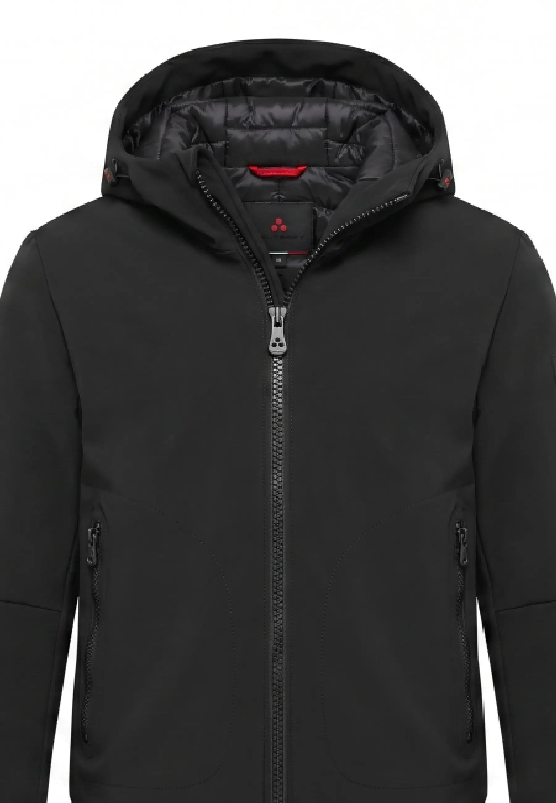 Peuterey GIUBBOTTO NERO SOFT SHELL CON CAPPUCCIO Bambini e ragazzi LOGE SRTR GRS 04 KID.NE_