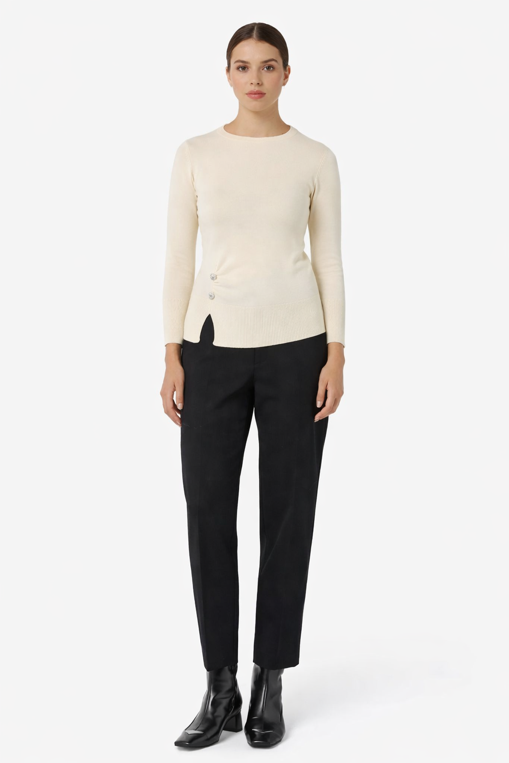 Emme Marella Maglia Donna Damiana Bianco Lana