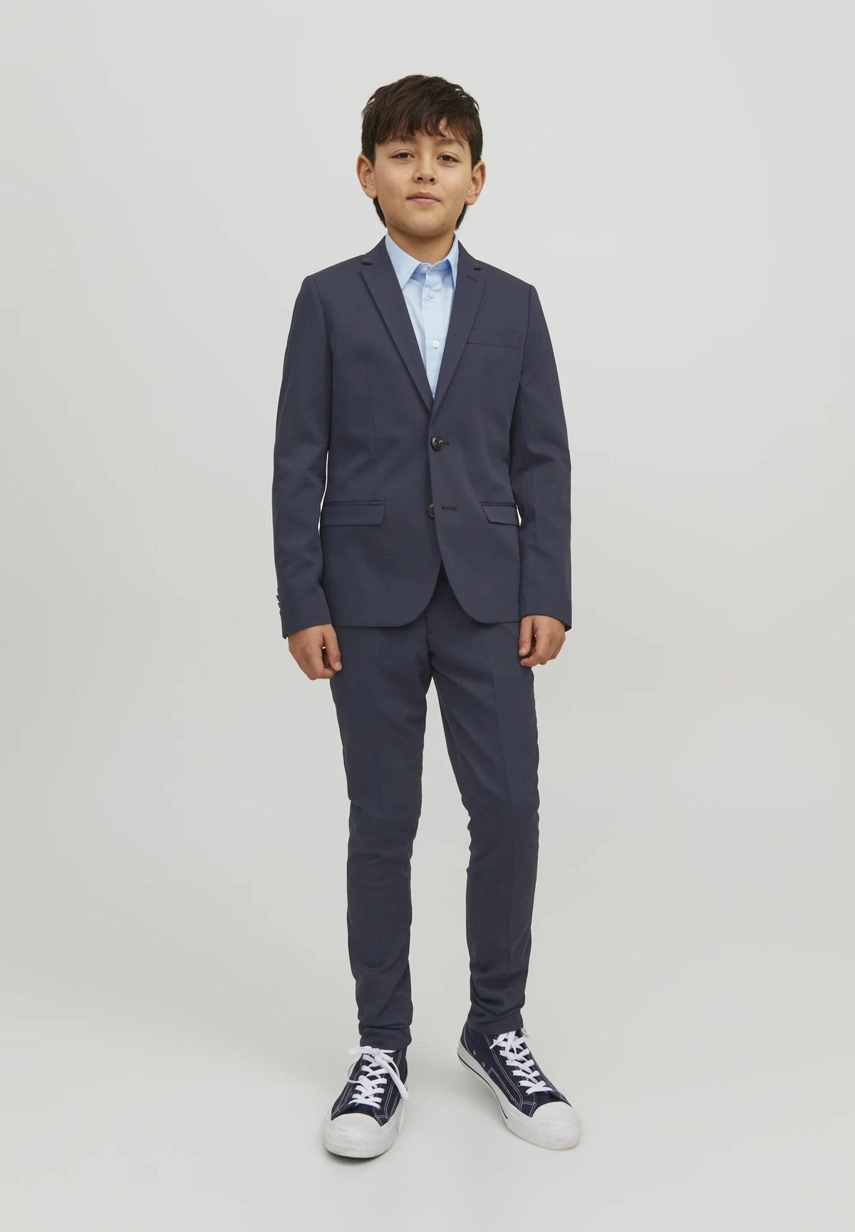 Jack & Jones jack jones junior pantaloni eleganti bambino e ragazzo blu navy slim fit 12203547.BLU_