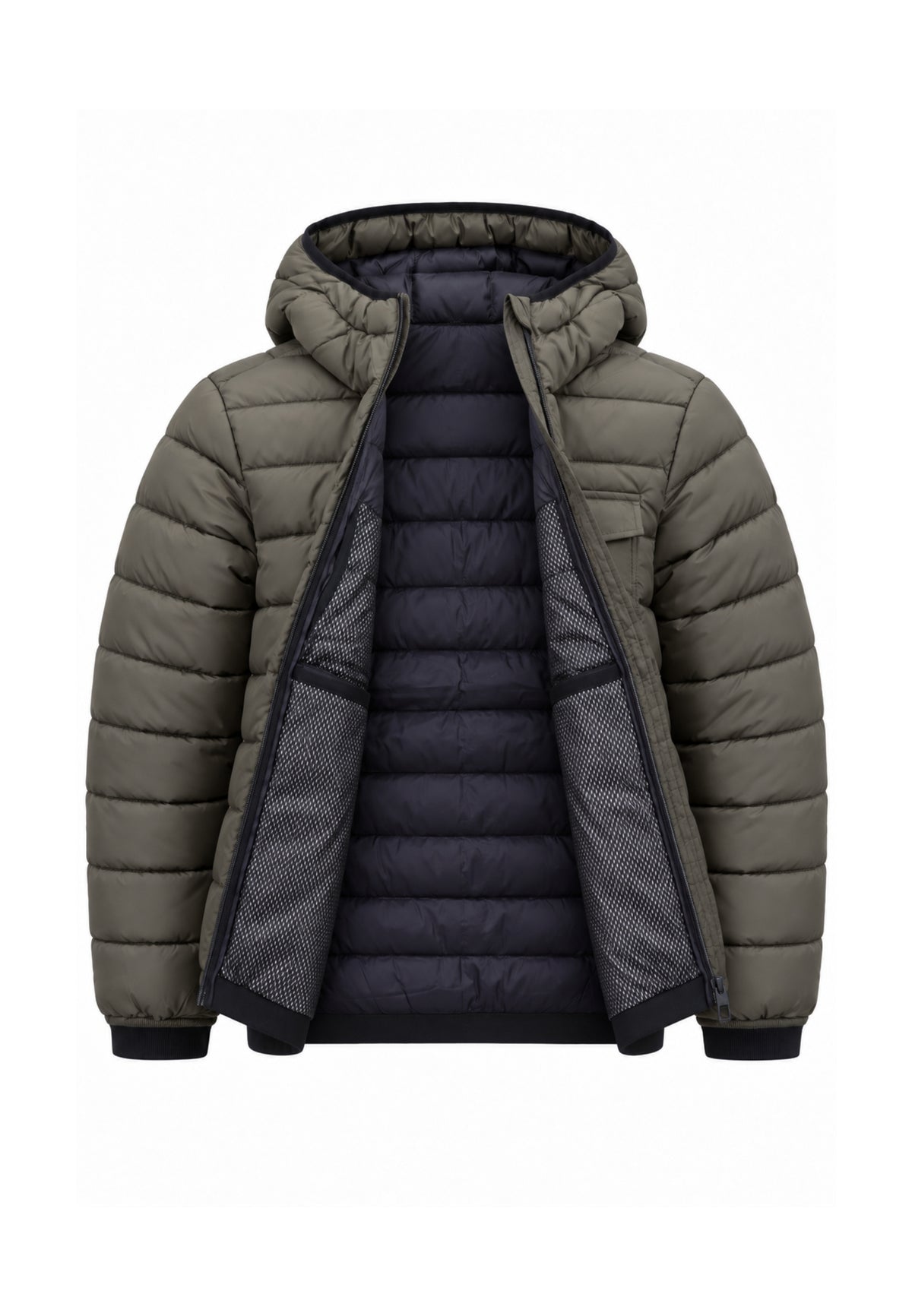 REFRIGIWEAR GIUBBOTTO VERDE TRAPUNTATO CON CAPPUCCIO Uomo JOSH JACKET.VERDE_