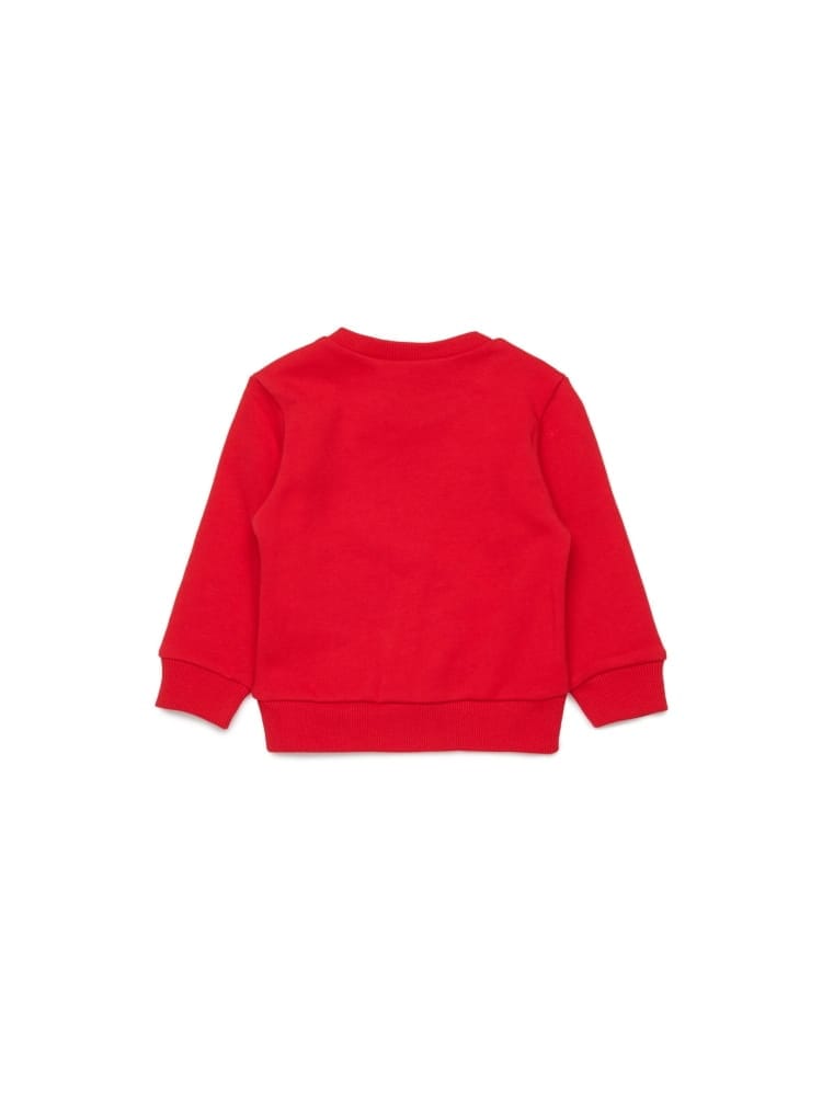 Dsquared felpa infant girocollo in coptone rosso con logo Bambino