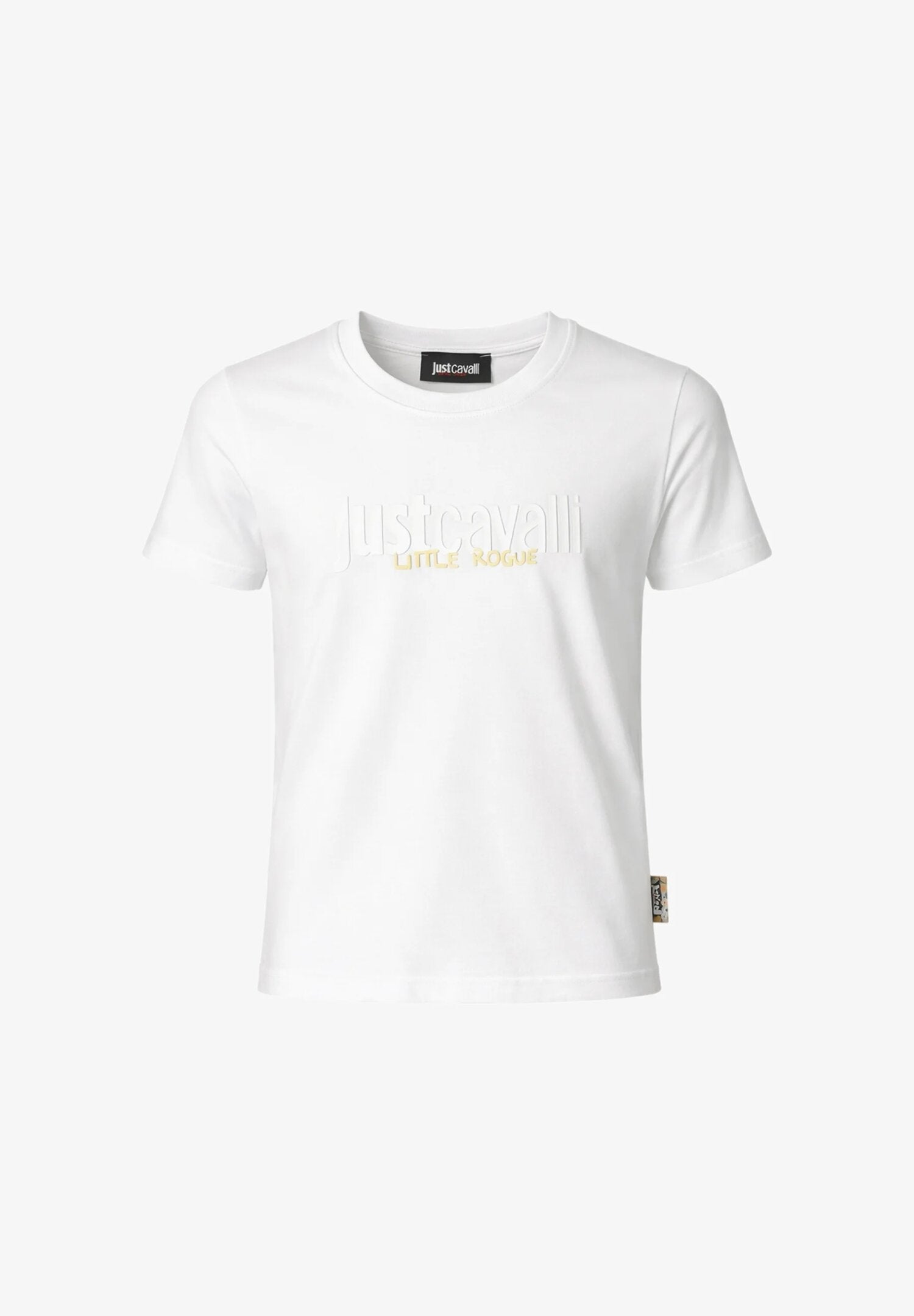 Just Cavalli t-Shirt Bianca Logo Piccolo Nel Davanti Bambino JBP26001TS_