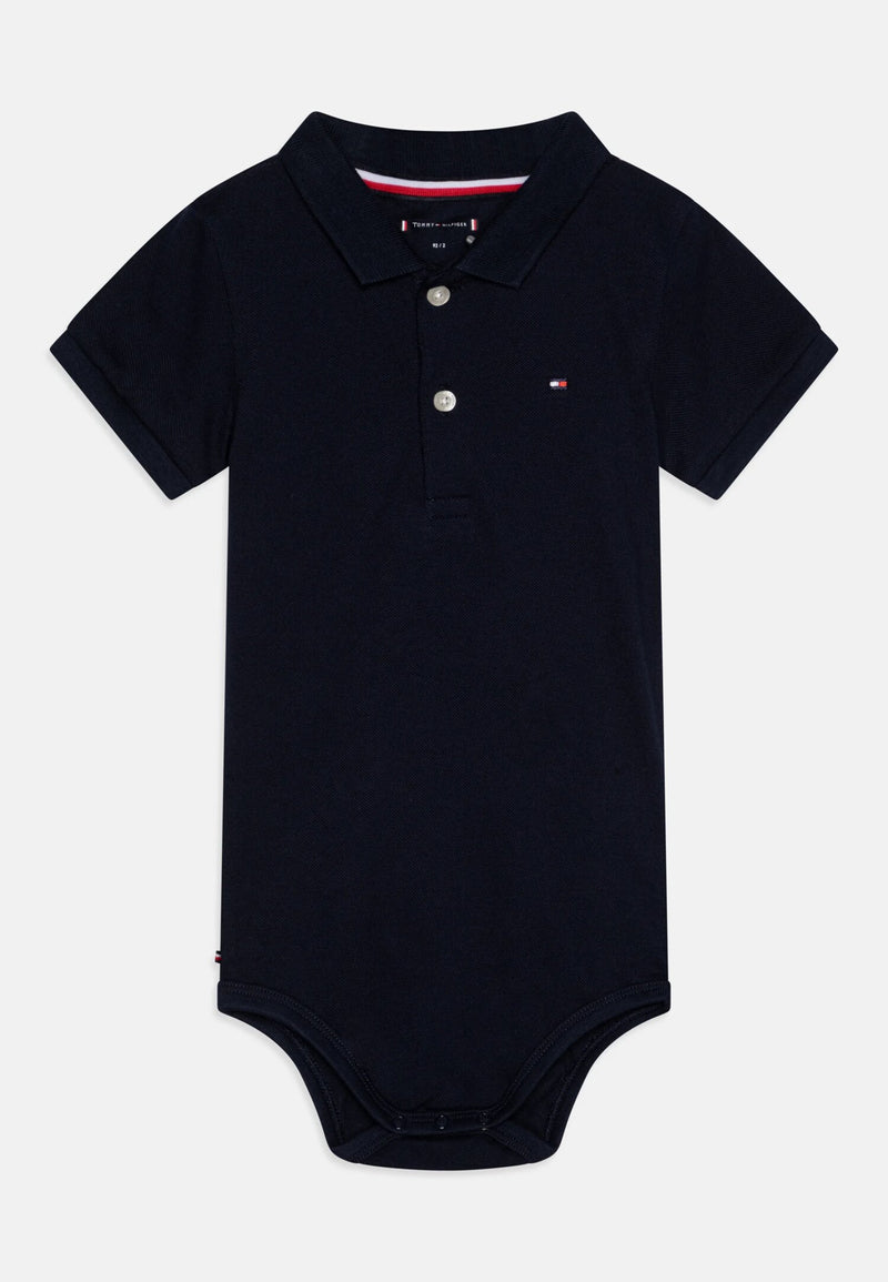 Polo Tommy Hilfiger Blu in Piquè per Neonati - BLU | CammarataMode