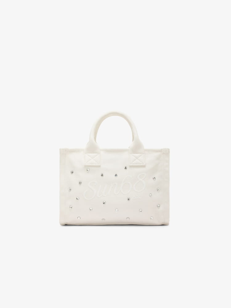 Sun68 borsa bianca donna logo sul davanti