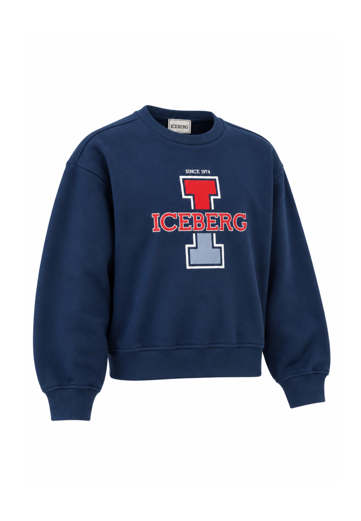 ICEBERGS FELPA BLU LOGO COLLEGE Bambini e ragazzi MFICE7318J.BLU_