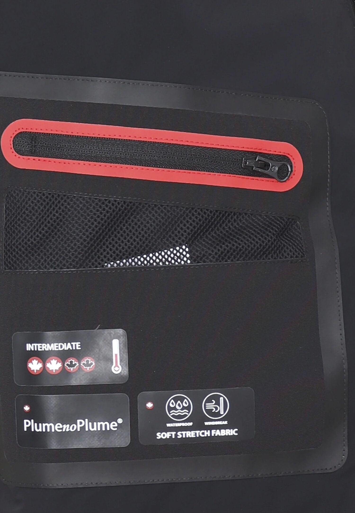 Canadiens Giubbotto Nero Uomo In Poliestere Con Cappuccio Quotidiano AI25