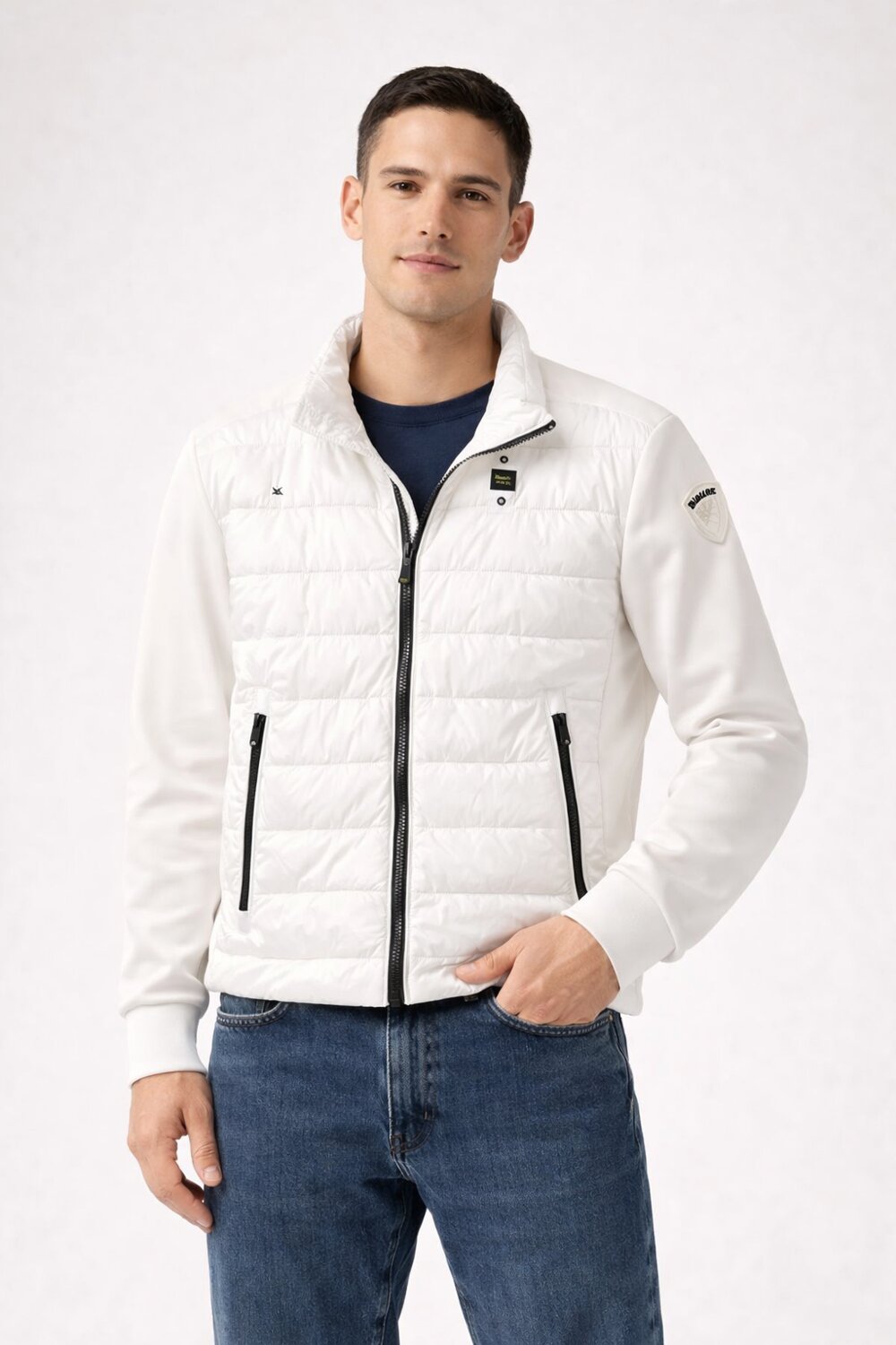 Blauer Usa Giubbino Blauer Panna Uomo Collo Alto 747470_