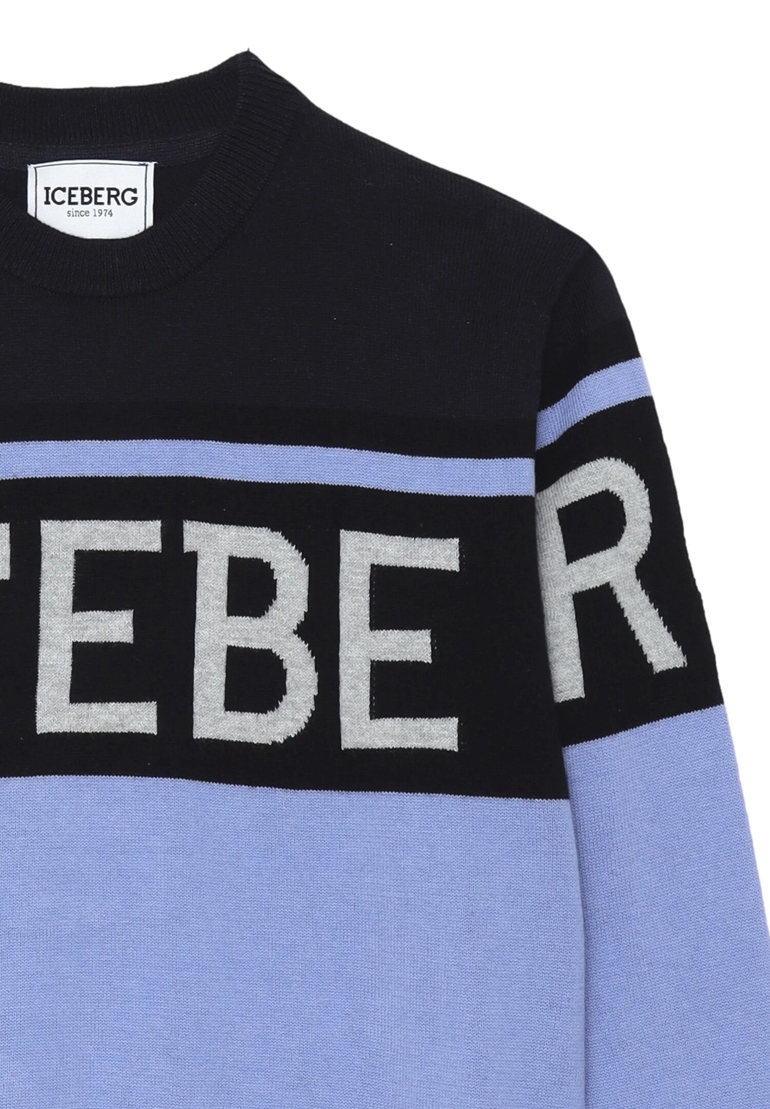 Iceberg Maglioncino Celeste Bambino In Cotone Girocollo Sportivo AI25