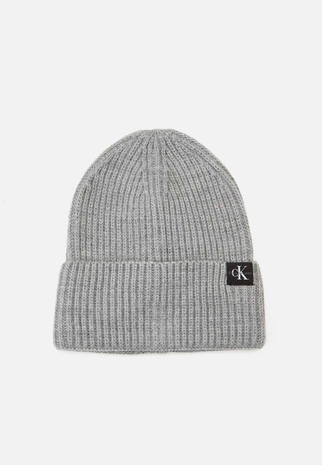 Calvin Klein Cappello Grigio Bambino In Lana e Cotone Cuffia Invernale AI25