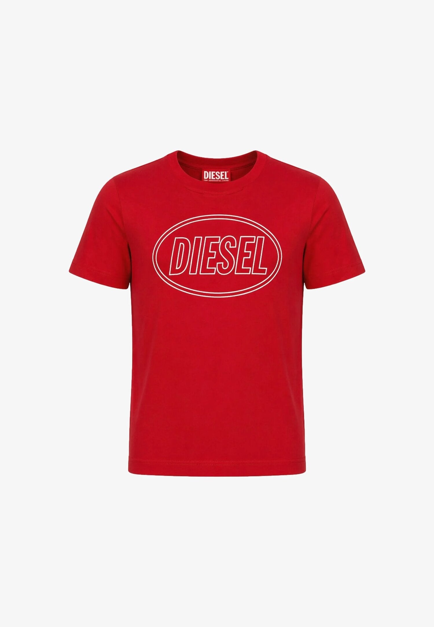 Diesel Tshirt Rossa Con Logo Dentro Cerchio Bambino TCIRCLE OVER_