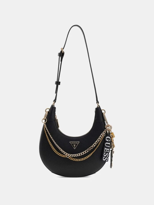 Guess borsa nera donna mini logo