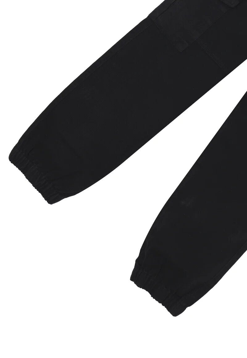 John Richmond pantaloni cargo bambina neri 2-16 anni cotone stretch