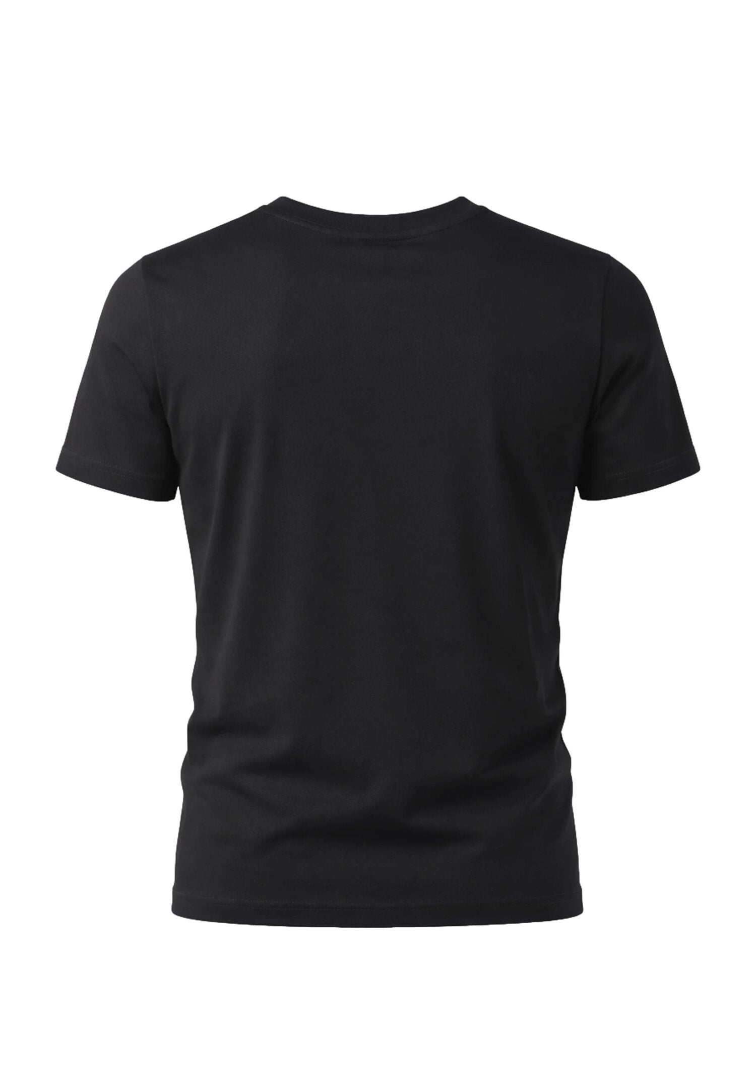 La Martina t Shirt Nero Con Logo Centrale Bianco Bambino MAB0005_