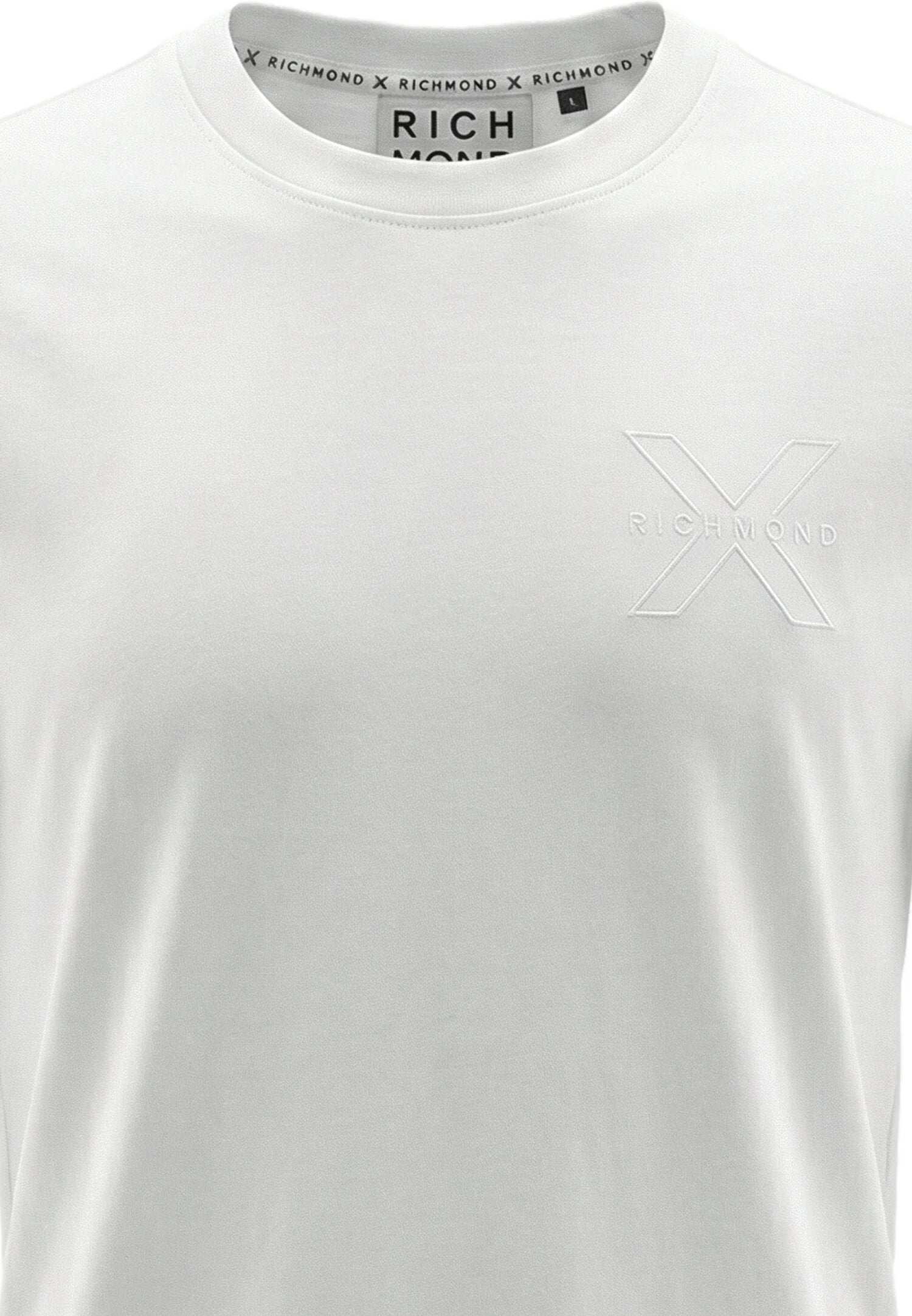 John Richmond Tshirt Bianca Con Logo x Uomo UMP26024TS_