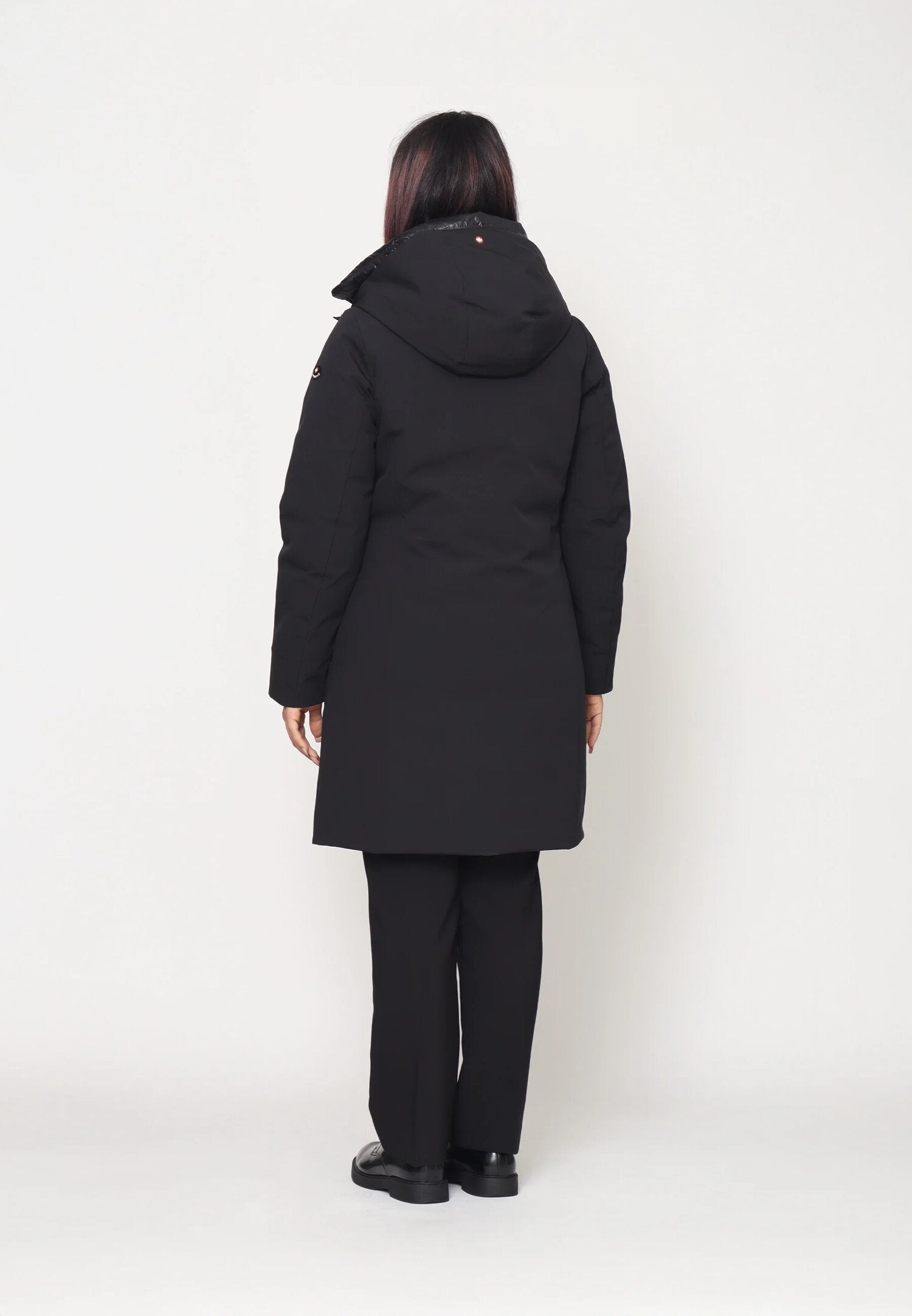 Canadiens Giubbotto Nero Donna In Poliestere Con Cappuccio Invernale AI25