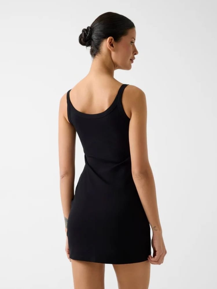Guess abito nero donna mini logo