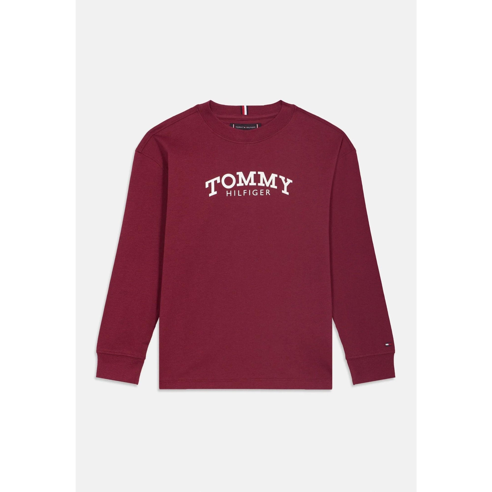 Tommy Hilfiger Tshirt Ragazzo Vinaccio Maniche Lunghe Scuola PE26
